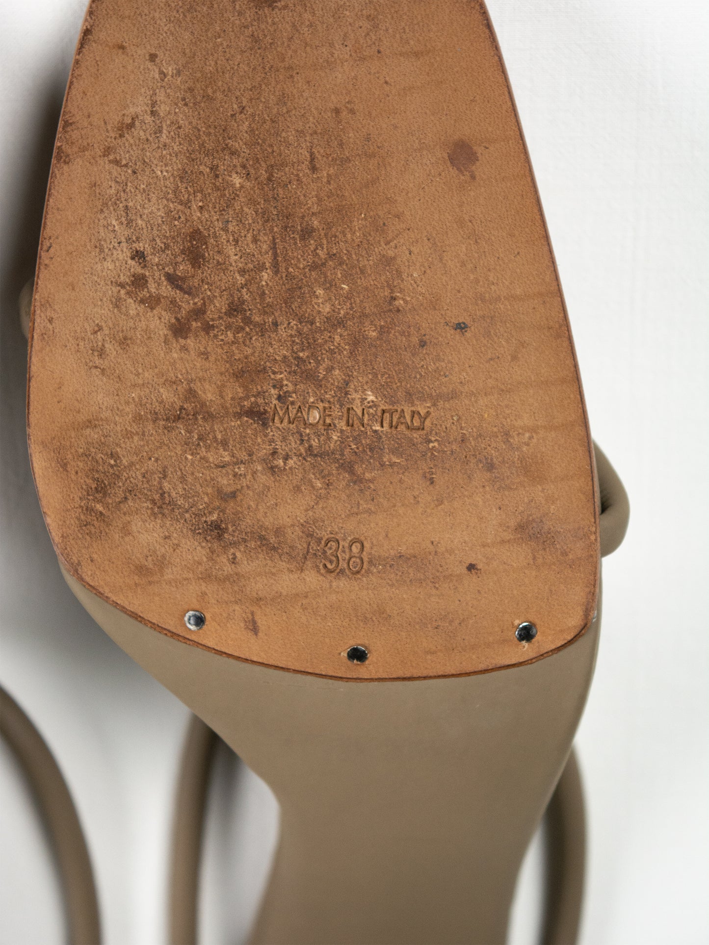 YEEZY Season 6 (2018) - Cobblestone Rubberized Leather Sandal - 110mm heel - size 38