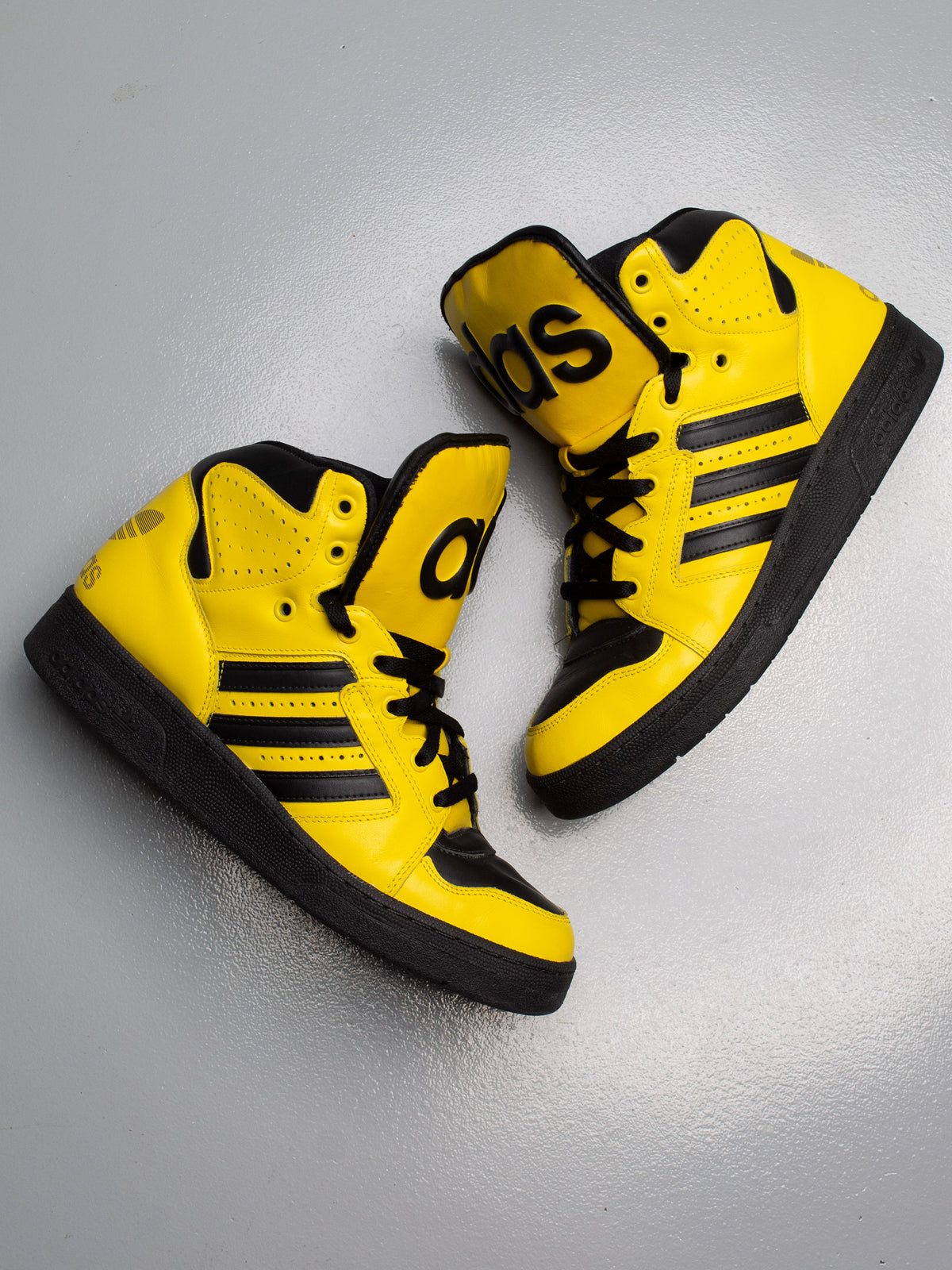 adidas Originals by Jeremy Scott S/S 2012 JS Instinct Hi (black/yellow) - size 43 1/3
