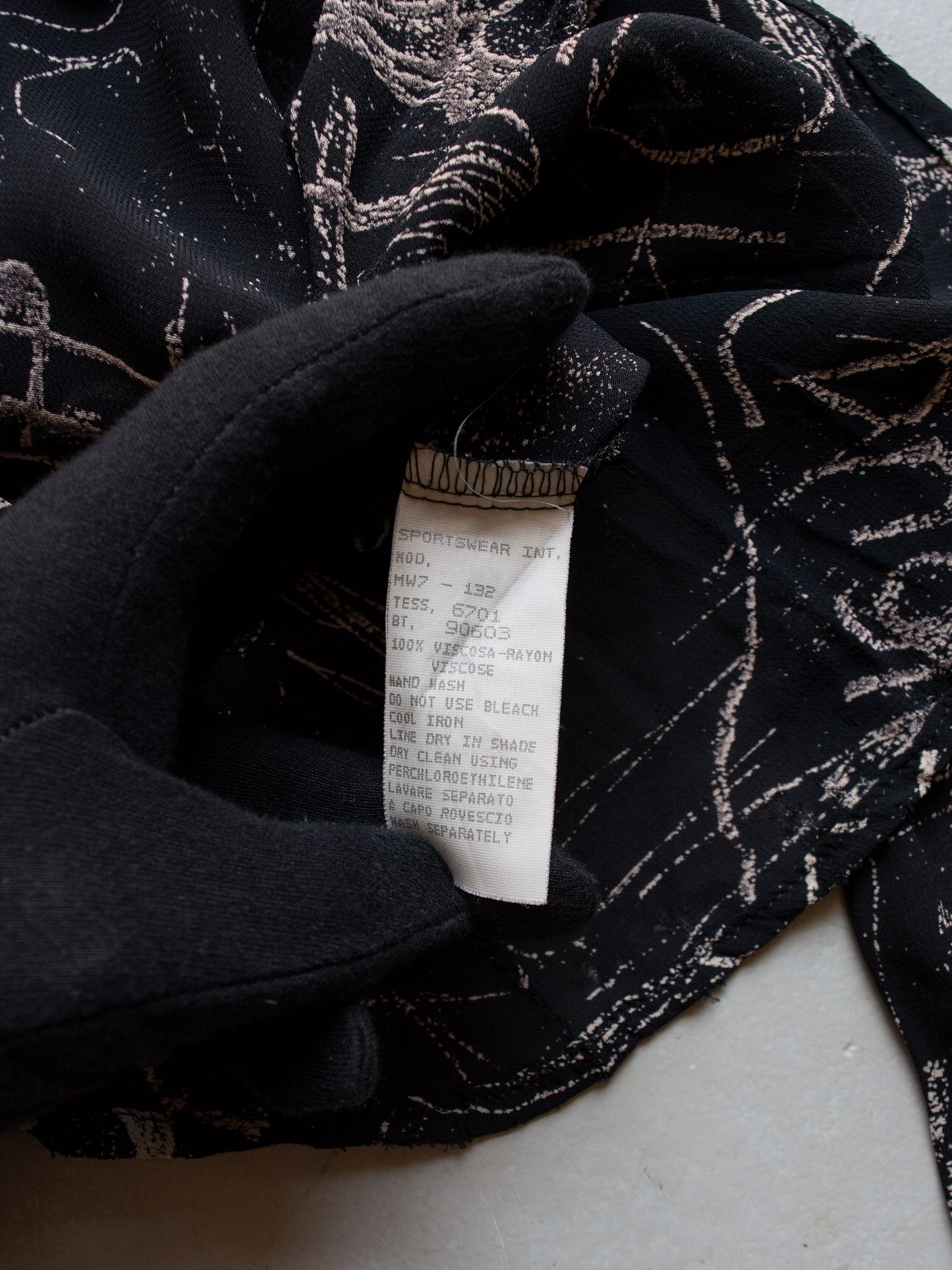 1990's Moschino Jeans blackboard sheer shirt - size 42IT