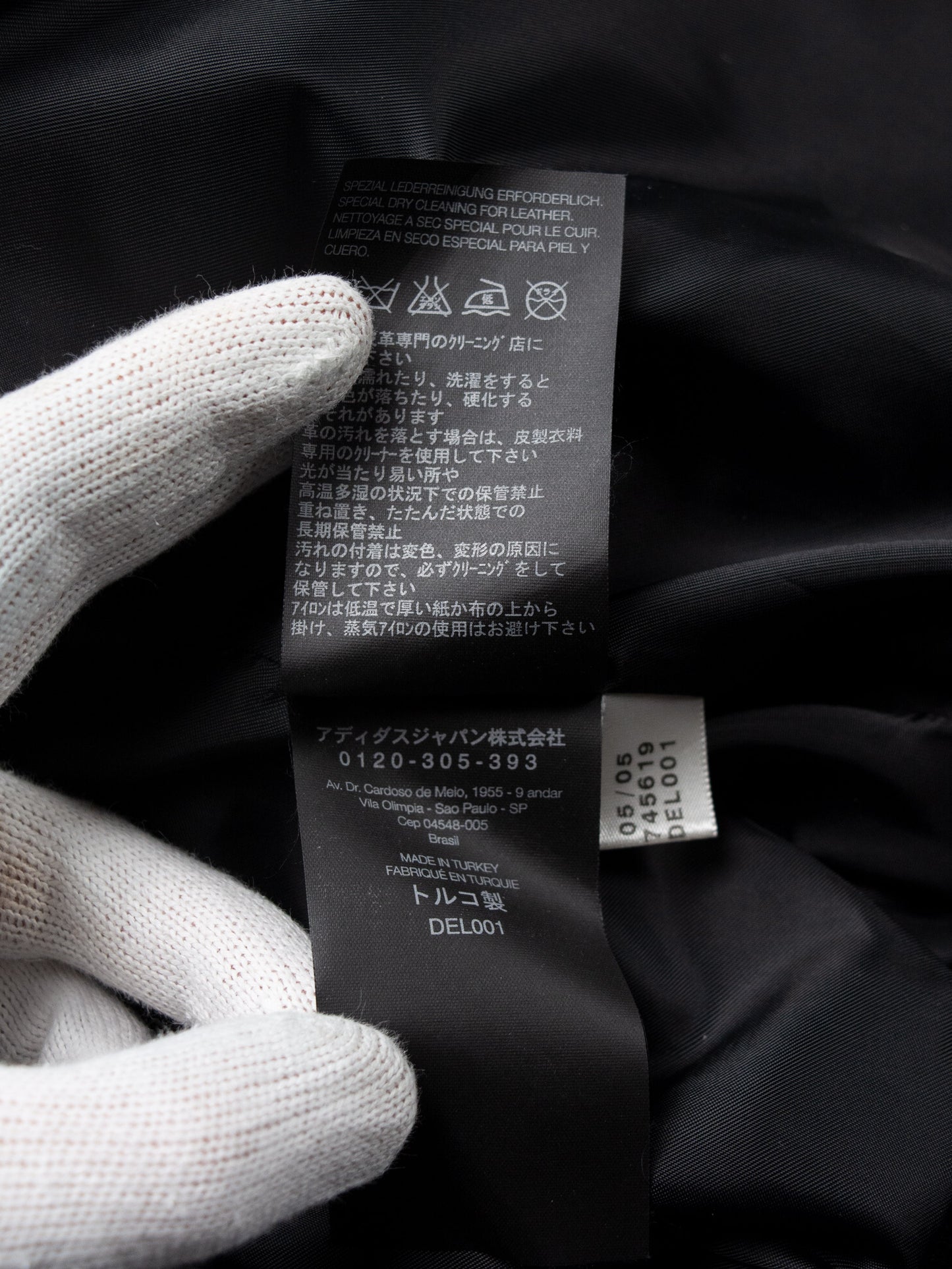 Y-3 - A/W 2005 - leather hooded bomber jacket - men's size M