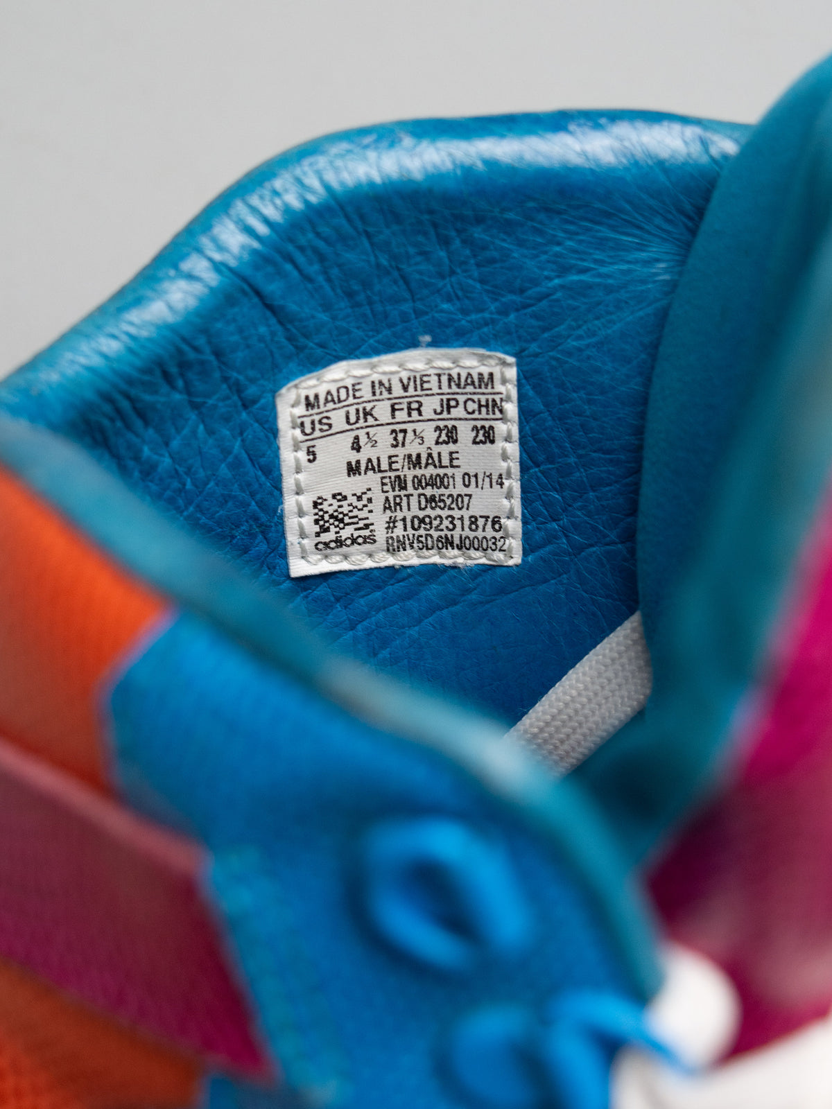 adidas Originals by Jeremy Scott S/S 2014 JS Bones Multicolor - size 37 1/3