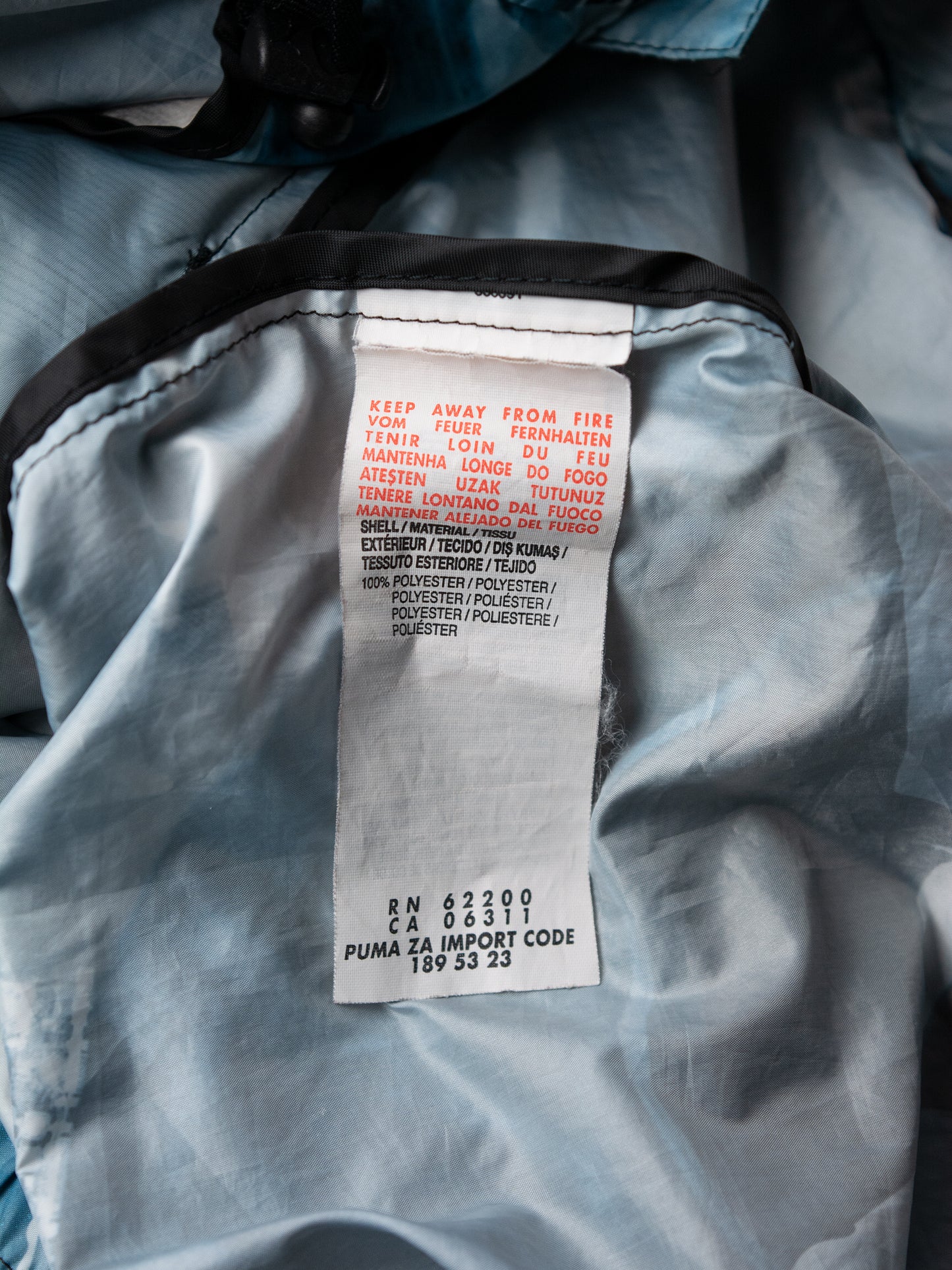 Puma Urban Mobility by Hussein Chalayan - A/W 2011 - x-ray abstract windbreaker - men's size S