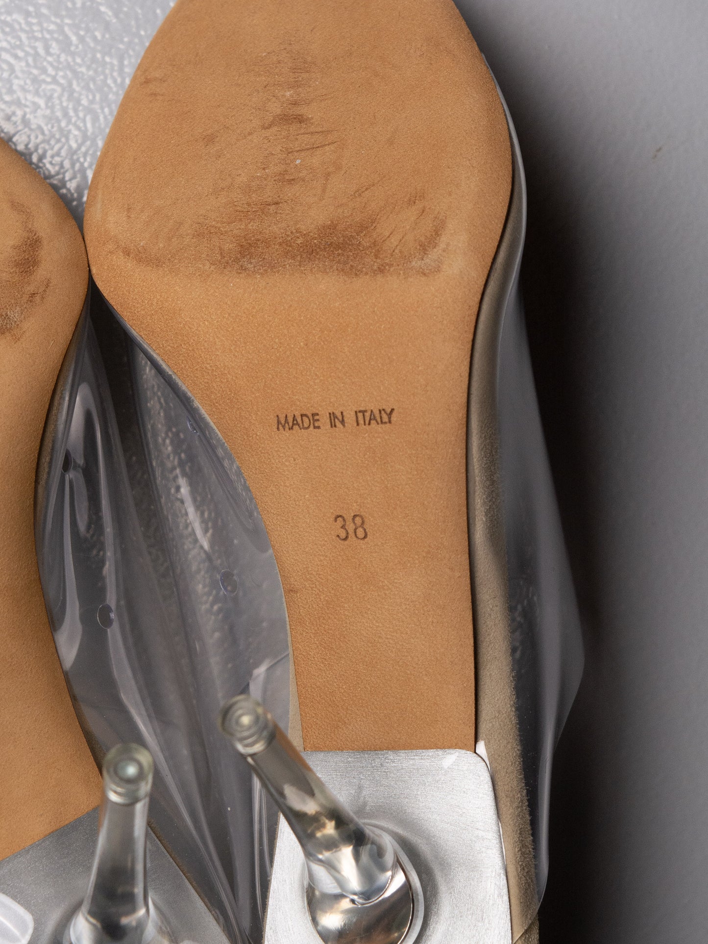 YEEZY Season 6 Clear PVC Mules (90mm heel) - size 38