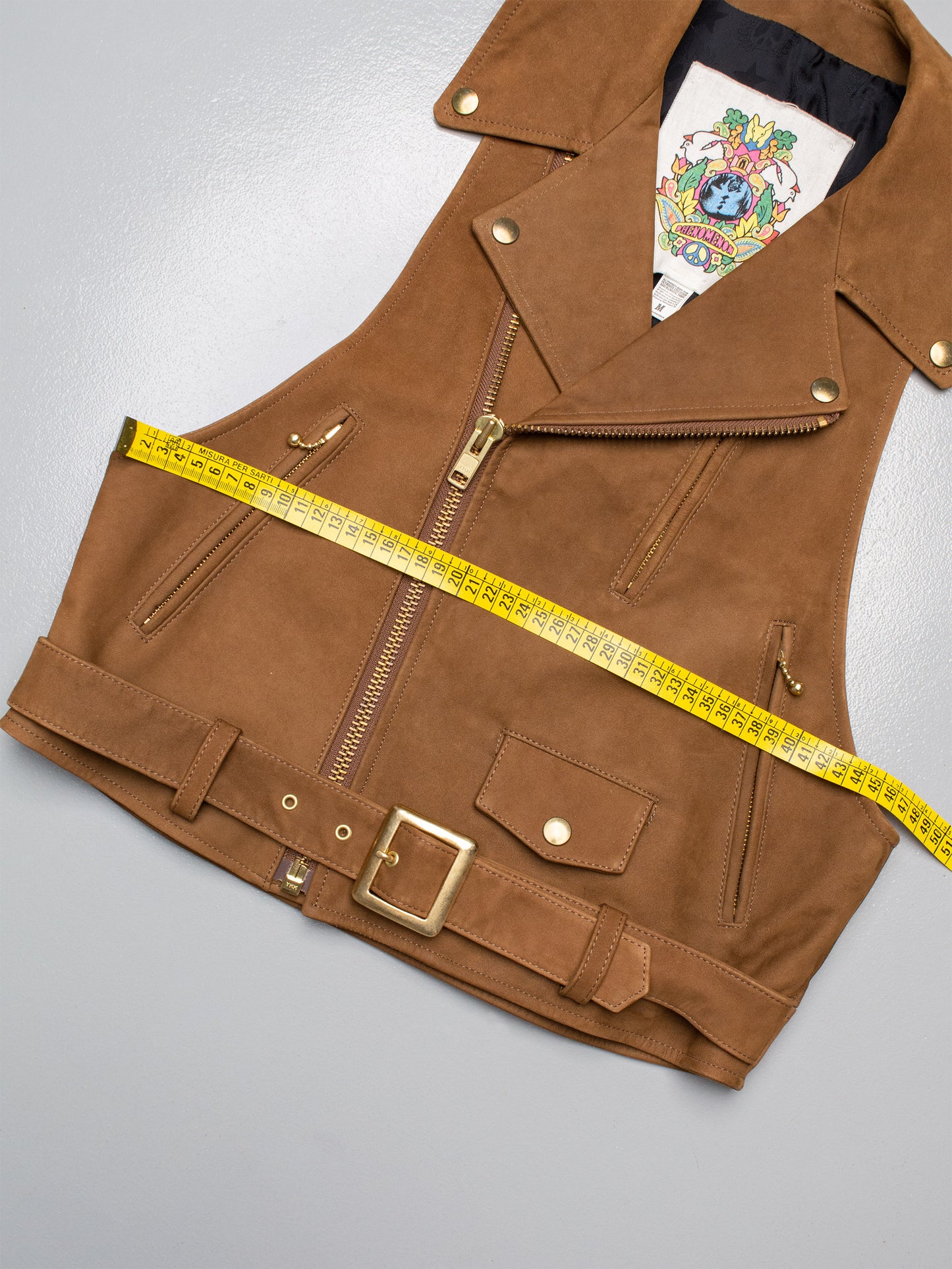 PHENOMENON - S/S 2010 - buffalo leather biker vest - size M