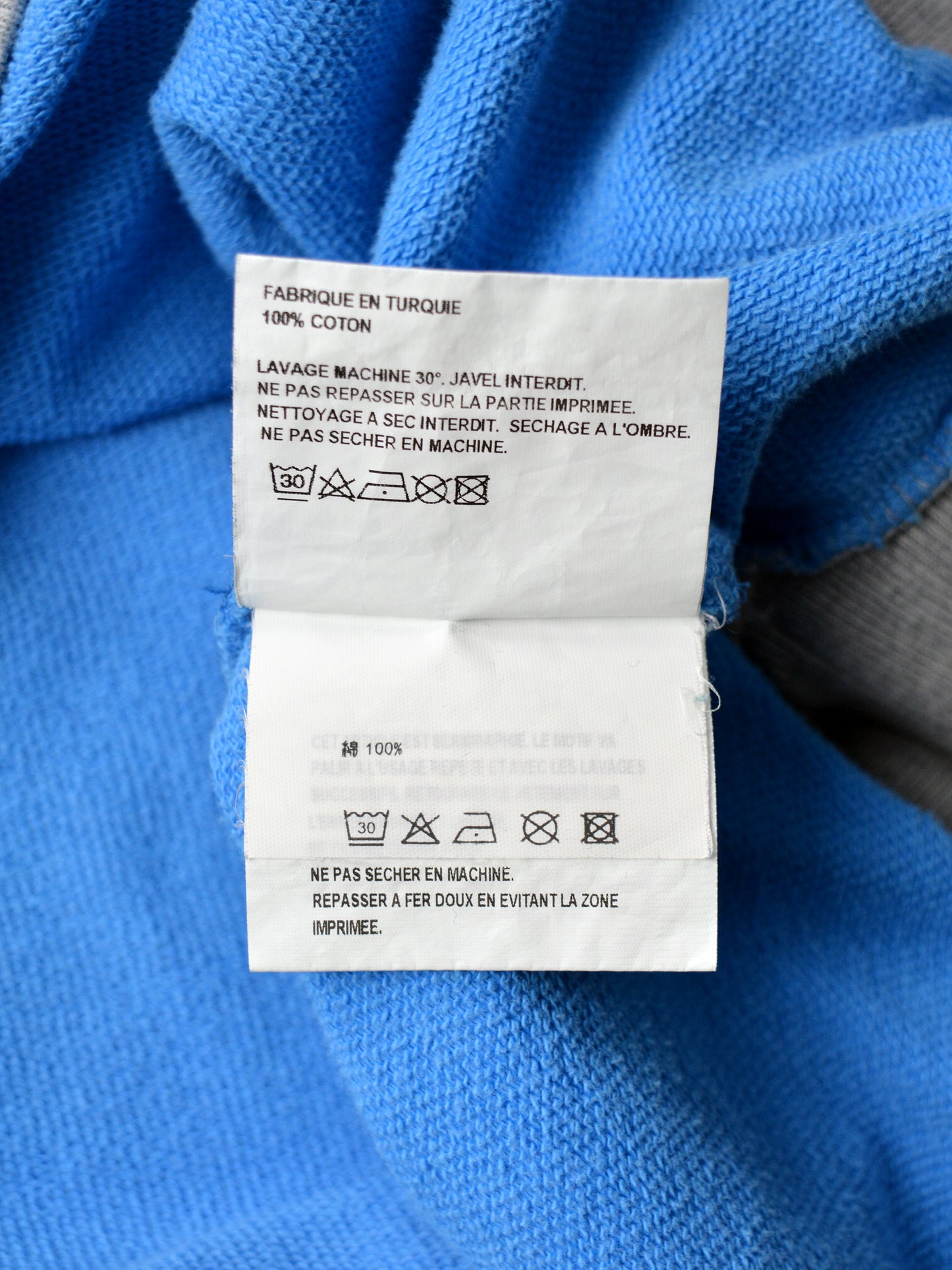 Gosha Rubchinskiy - S/S 2018 - combo hoodie (blue) - size M