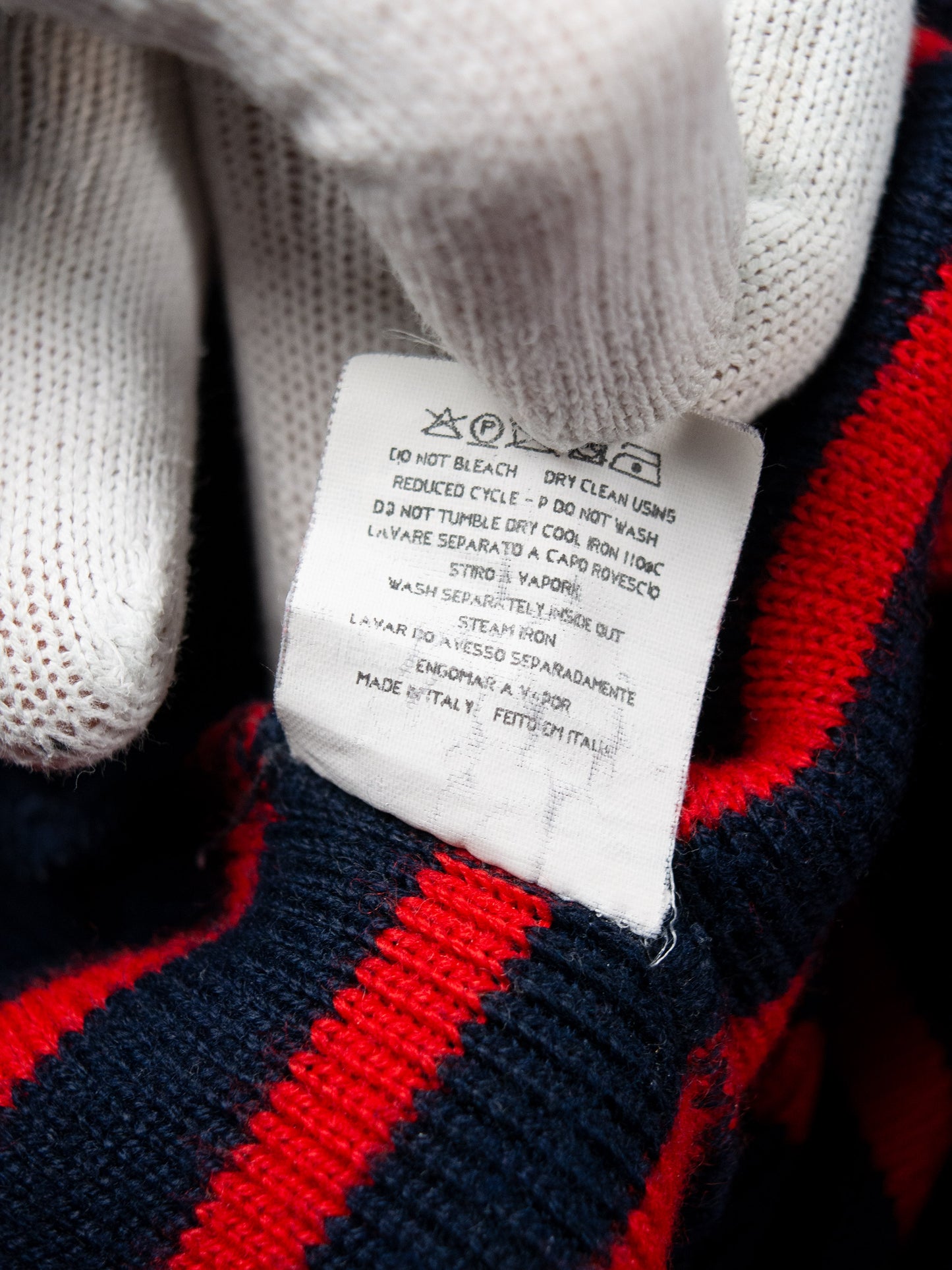 JPG.Jean's - (vintage) - striped knit turtleneck (navy) - men's size XL