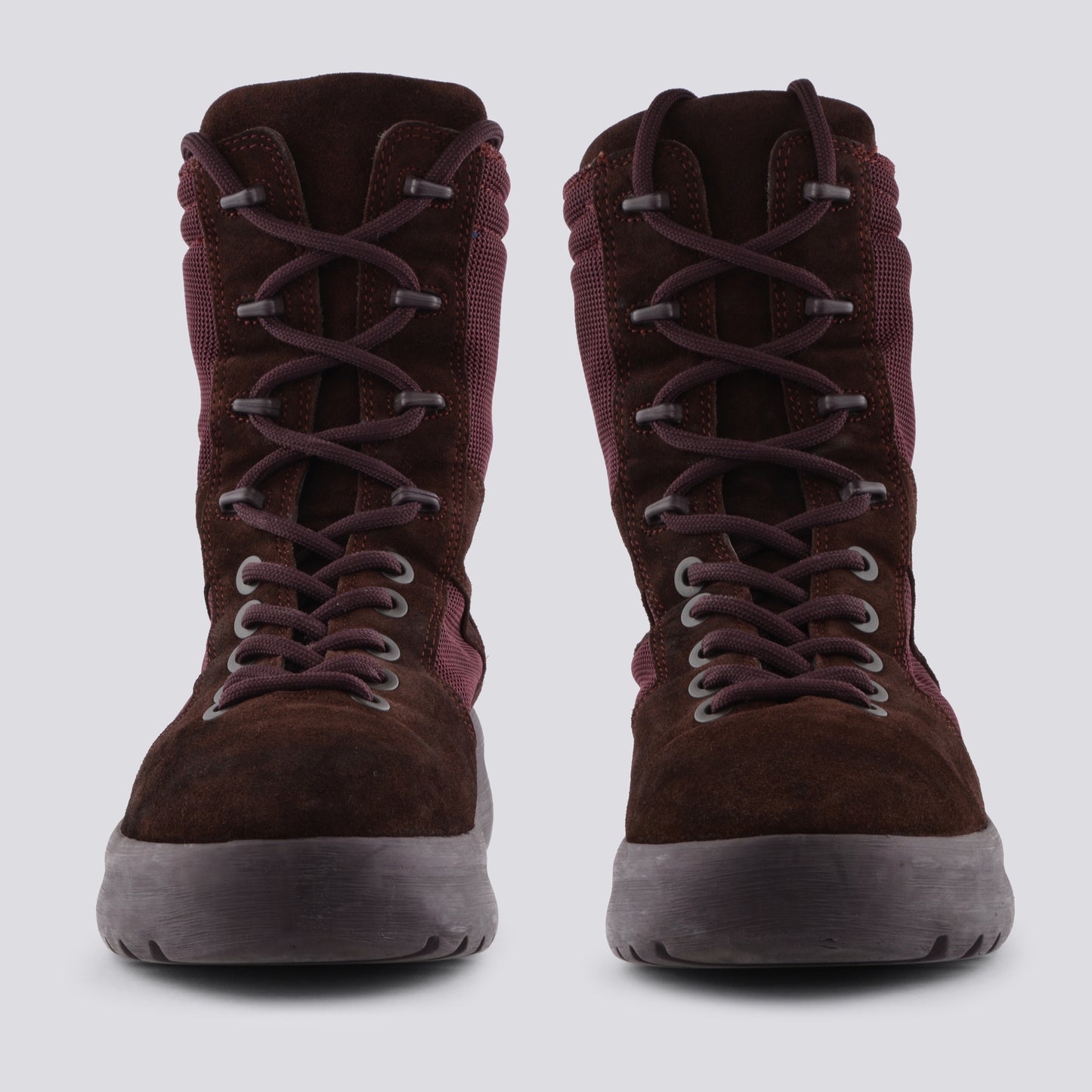 YEEZY Season 6 (2018) - Thick Suede and Nylon Military Boot (Oxblood) - size 42