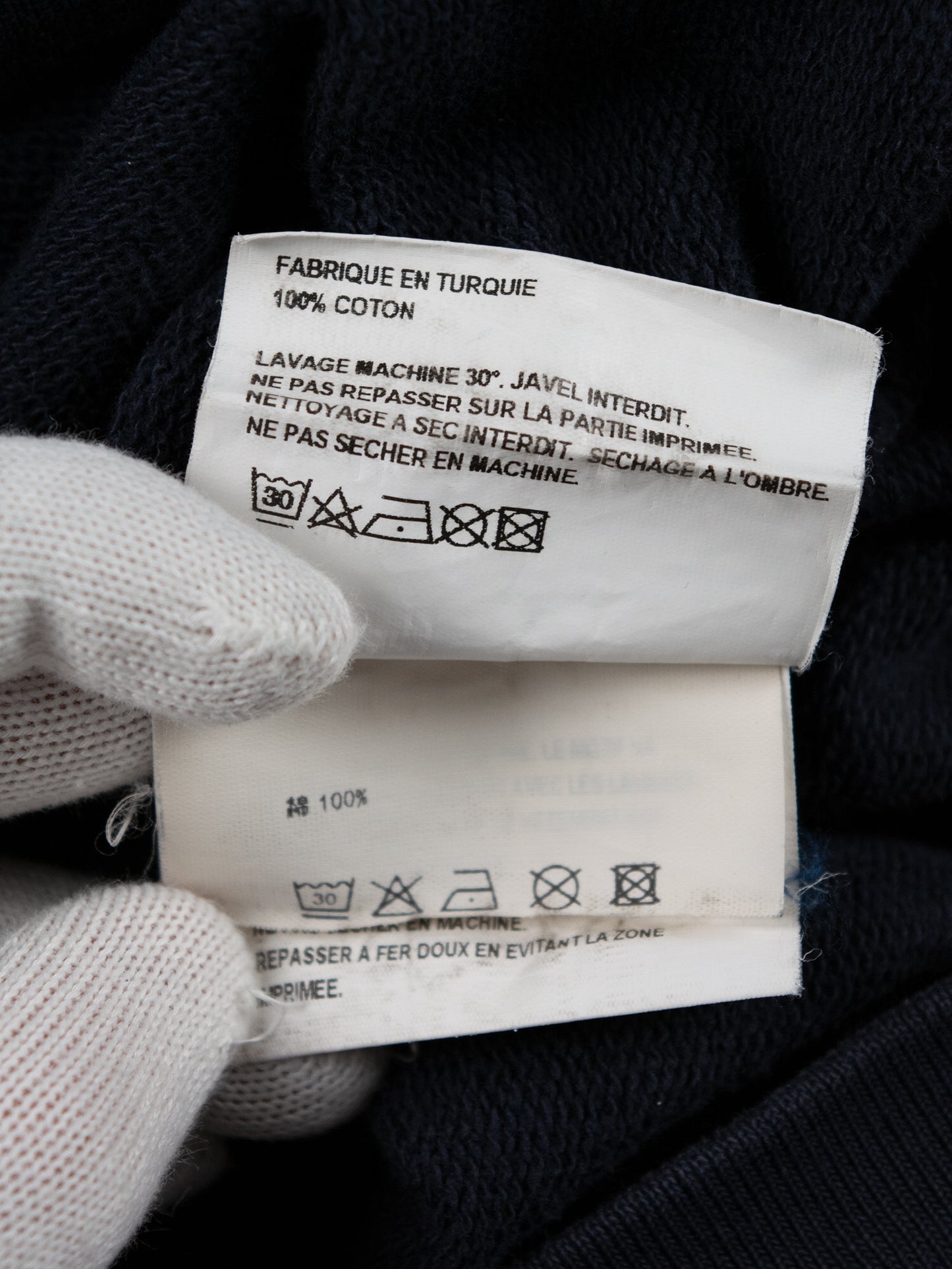 Gosha Rubchinskiy - S/S 2018 - double collar crewneck (navy) - size M