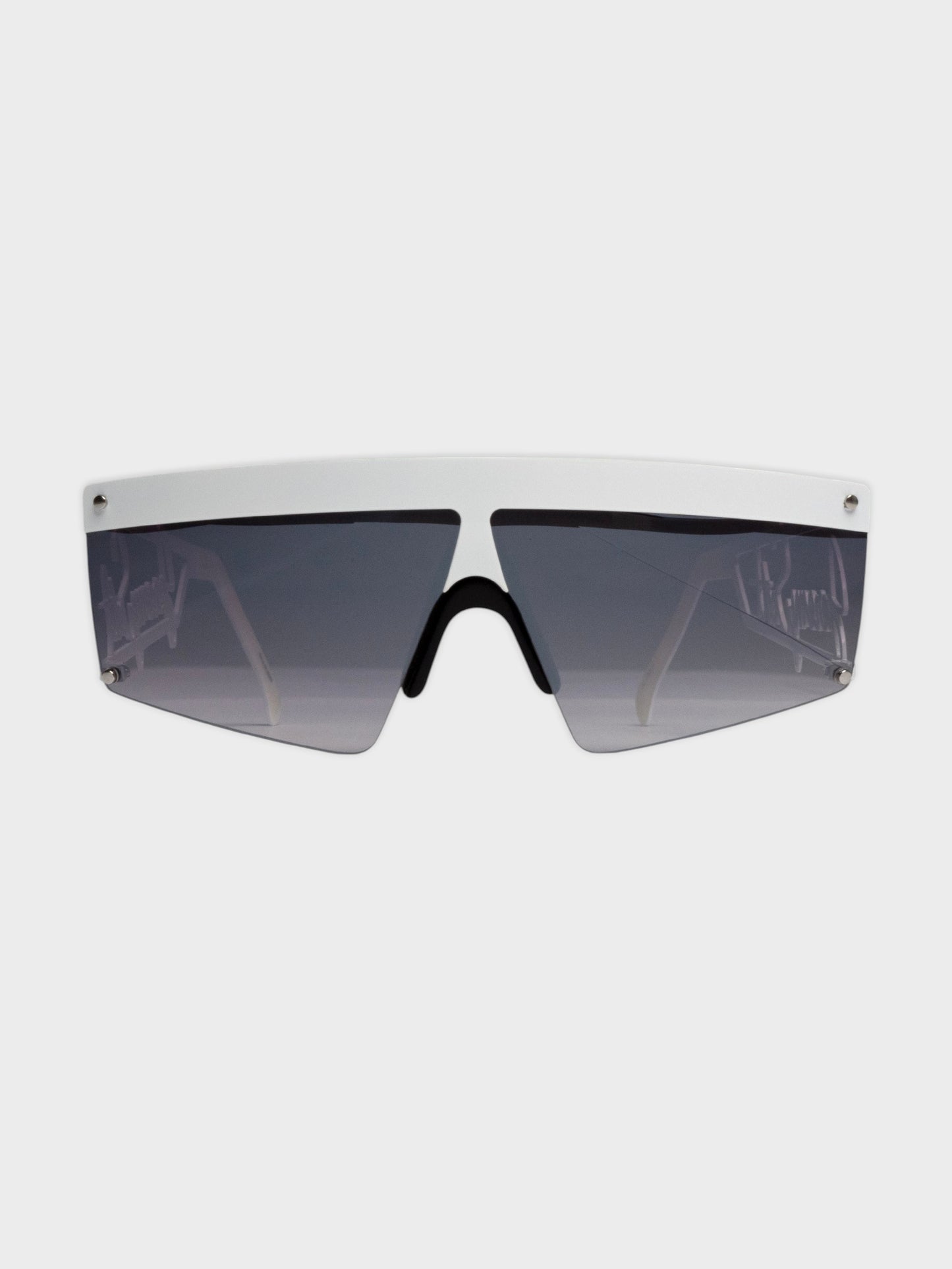 Linda Farrow X Jeremy Scott - 2000's - signature sunglasses (white/grey)