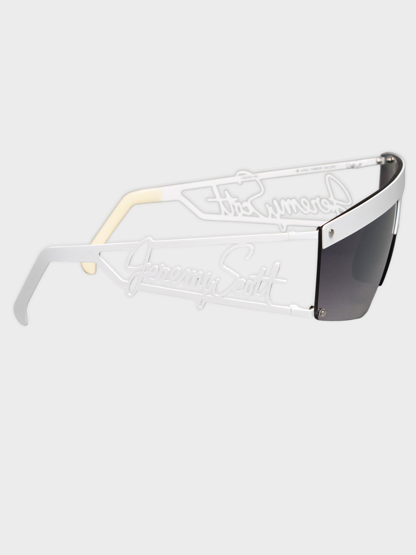 Linda Farrow X Jeremy Scott - 2000's - signature sunglasses (white/grey)