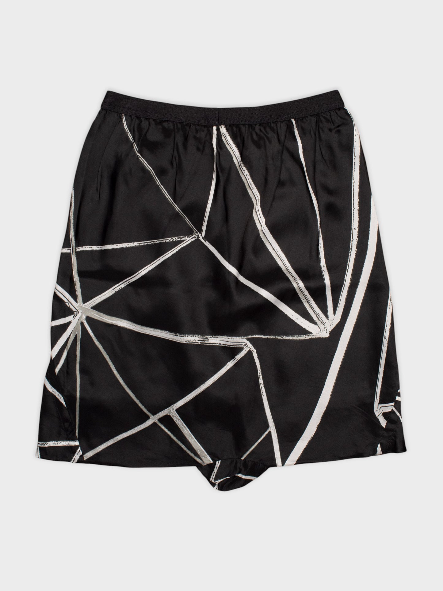 Rick Owens - S/S 2022- women's cupro geometric print shorts - size 38