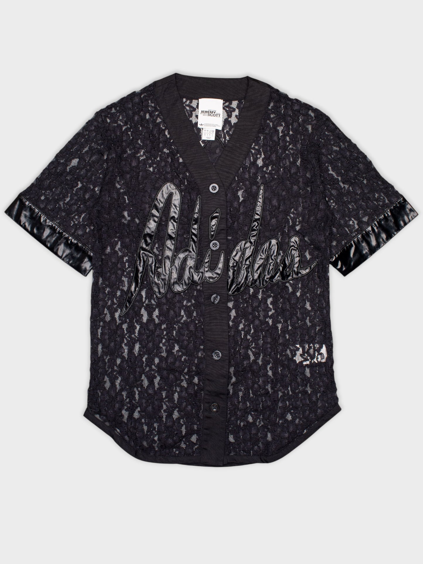 adidas Originals by Jeremy Scott - S/S 2014 - lace baseball shirt - men's size S