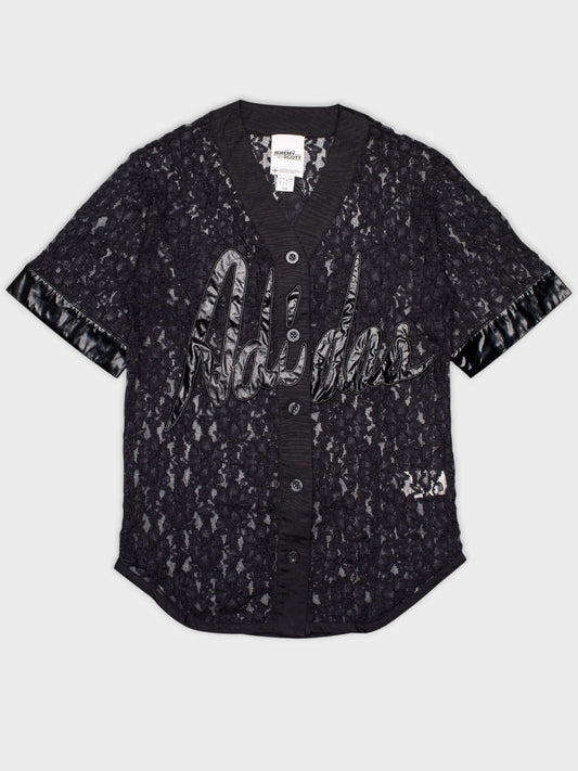 adidas Originals by Jeremy Scott - S/S 2014 - lace baseball shirt - men's size S