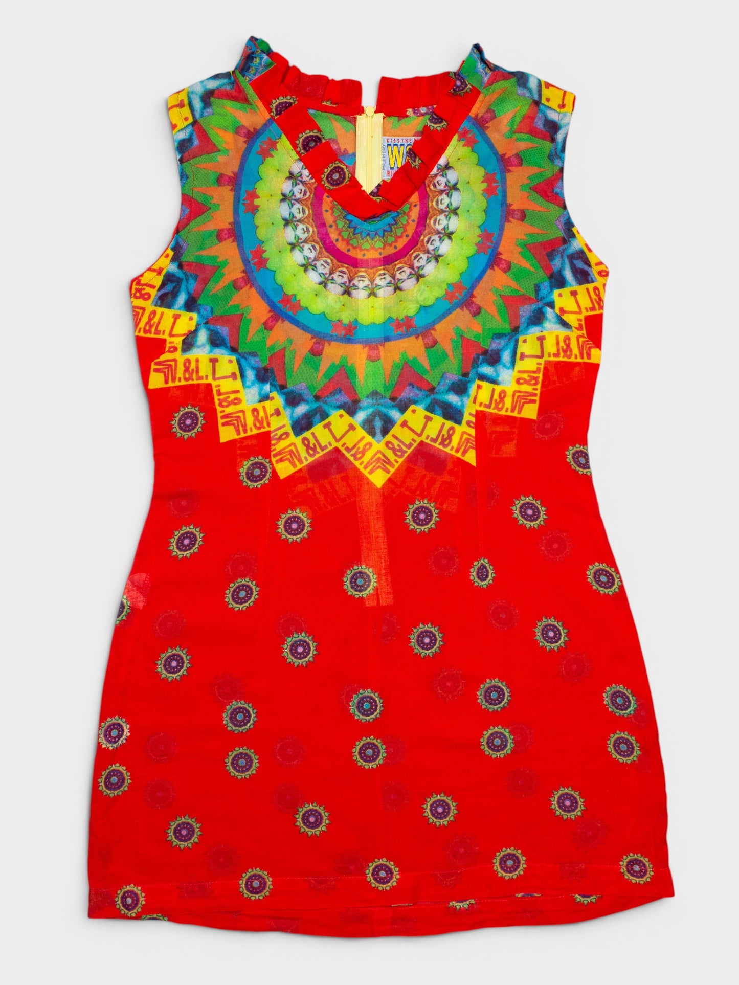 Wild & Lethal Trash - S/S 1997 - psychedelic mini dress - size M