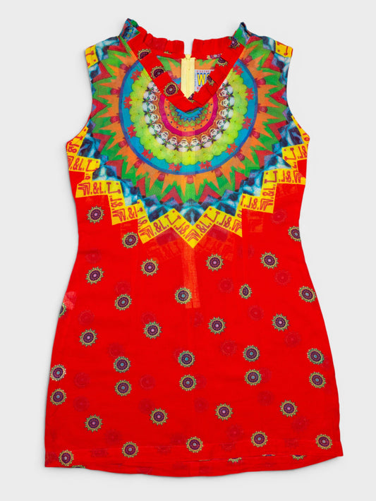 Wild & Lethal Trash - S/S 1997 - psychedelic mini dress - size M