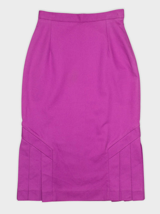 Jeremy Scott - S/S 2001 - cotton midi skirt (purple) - size XS