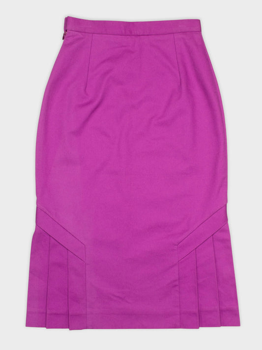 Jeremy Scott - S/S 2001 - cotton midi skirt (purple) - size XS