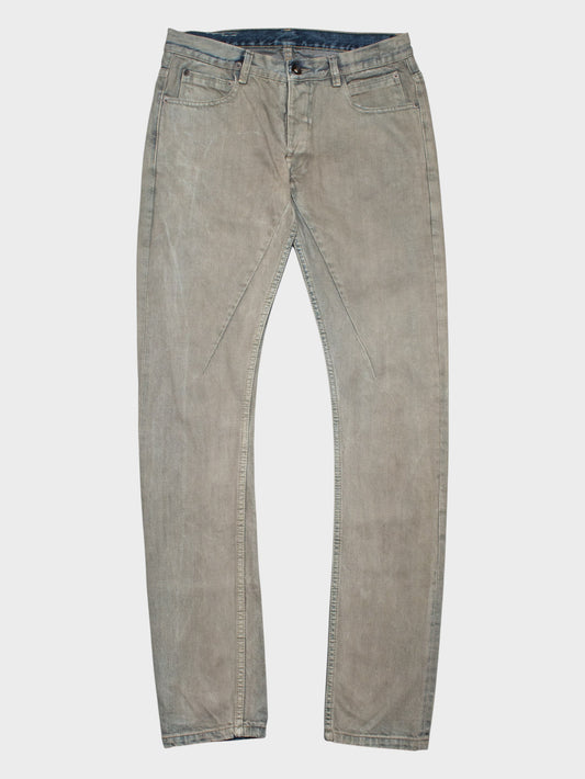 Rick Owens DRKSHDW - Detroit cut selvedge skinny fit jeans (Mineral) - size 29