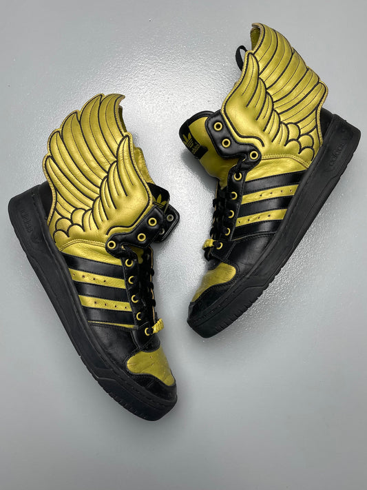 adidas Originals by Jeremy Scott S/S 2011 JS Wings 2.0 (Black/Metallic Gold) - size 46