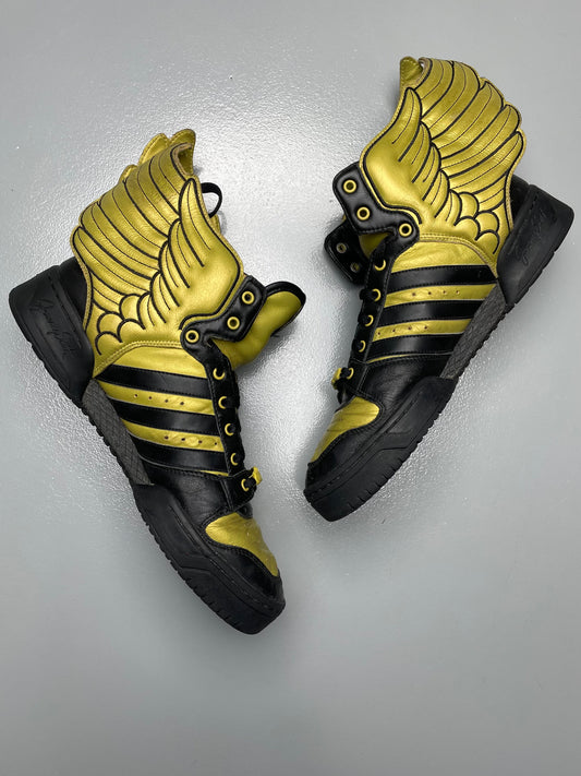 adidas Originals by Jeremy Scott S/S 2011 JS Wings 2.0 (Black/Metallic Gold) - size 46