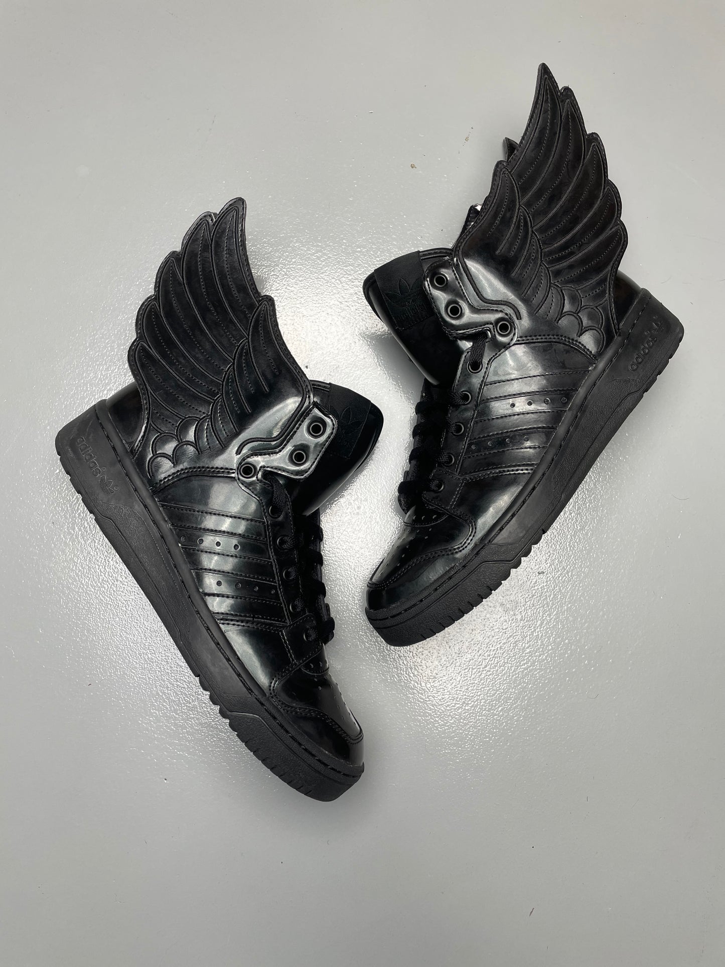 adidas Originals by Jeremy Scott S/S 2013 JS Wings 2.0 "Patent Black" - size 43 1/3