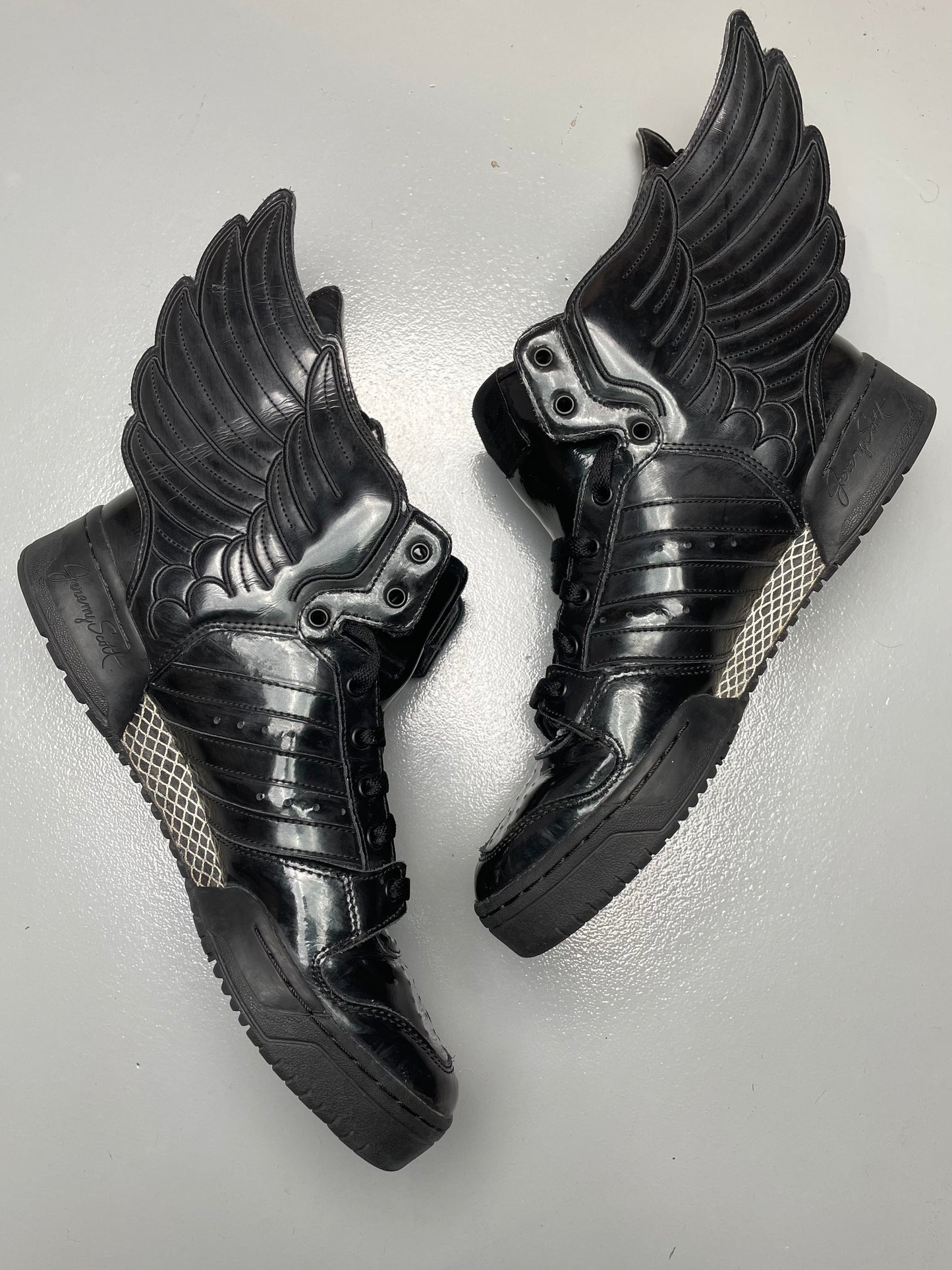 adidas Originals by Jeremy Scott S/S 2013 JS Wings 2.0 "Patent Black" - size 45 1/3