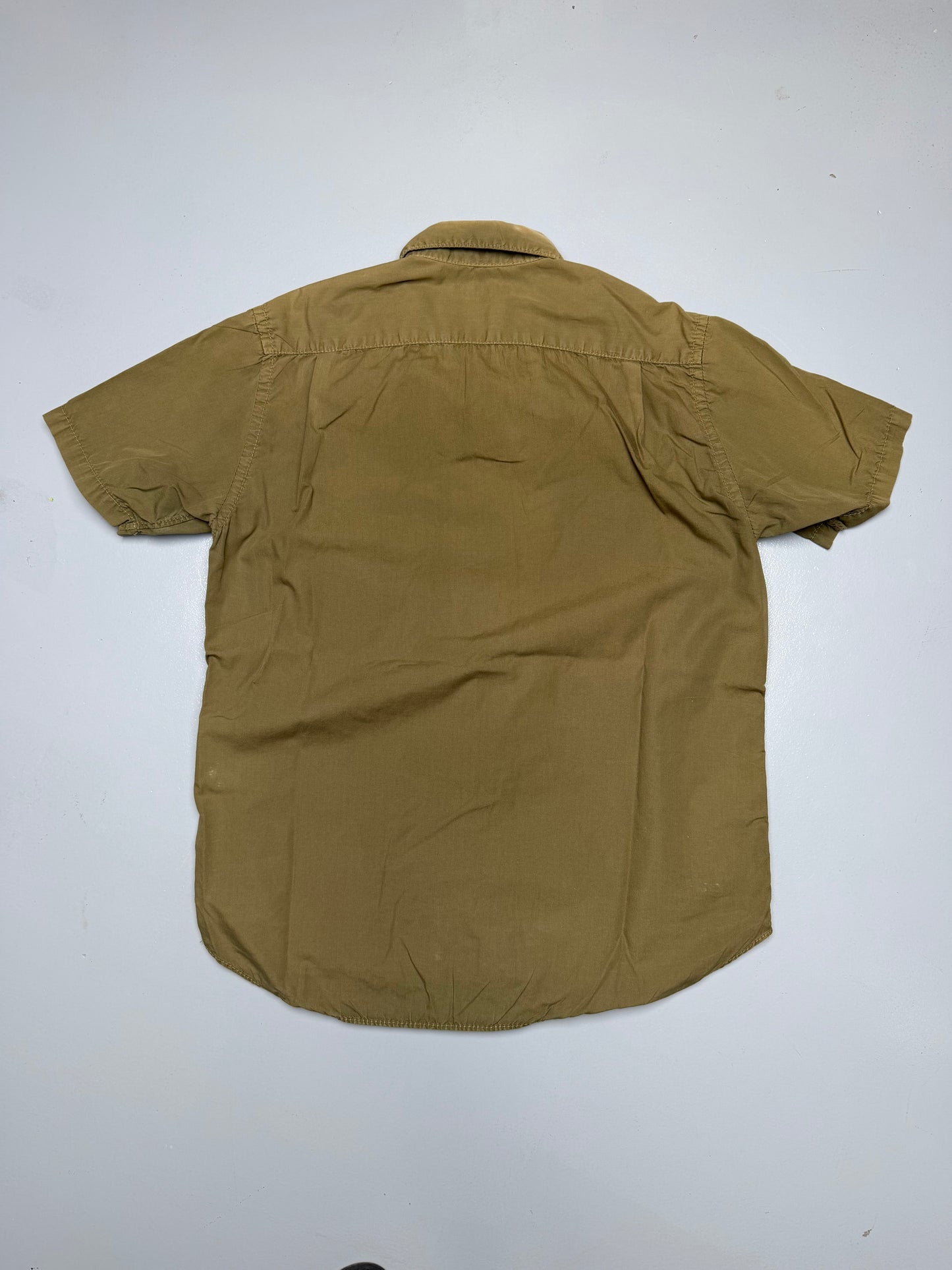 Comme des Garçons Homme khaki short sleeve shirt - size S