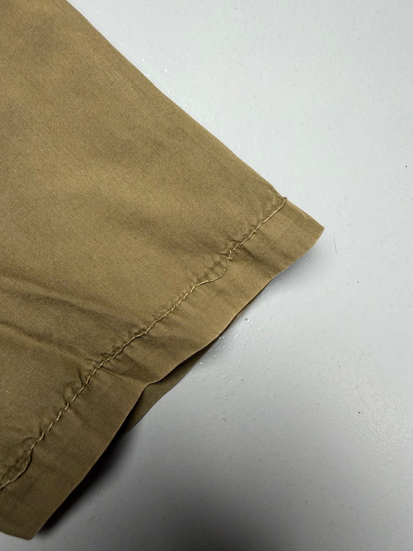 Comme des Garçons Homme khaki short sleeve shirt - size S