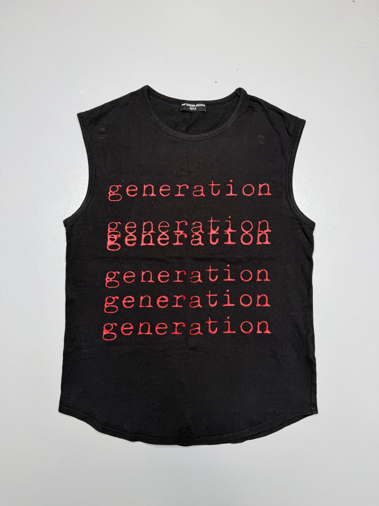2021 Raf Simons Archive Redux SS97 "Generation" tank top
