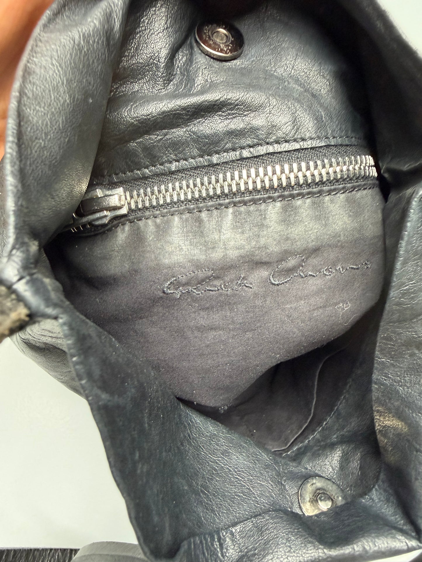 Rick Owens S/S 2015 leather mini crossbody bag