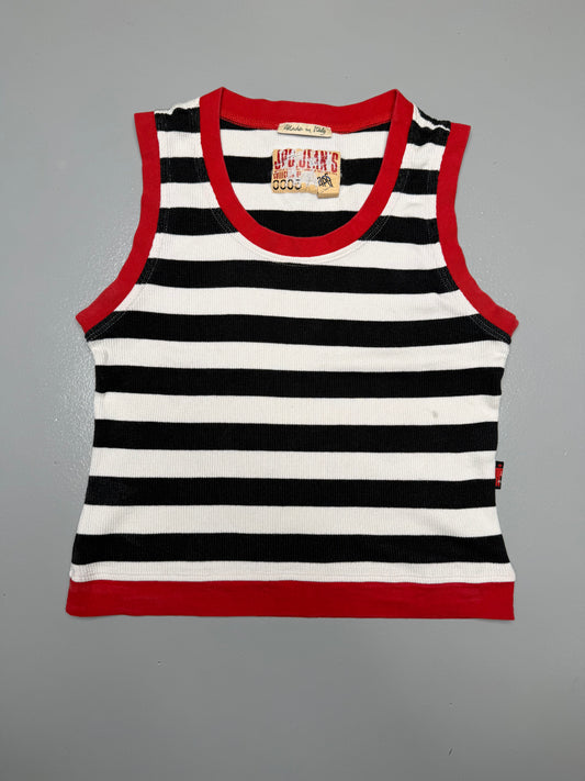 2000's JPG.Jean's striped tank top - women's size S