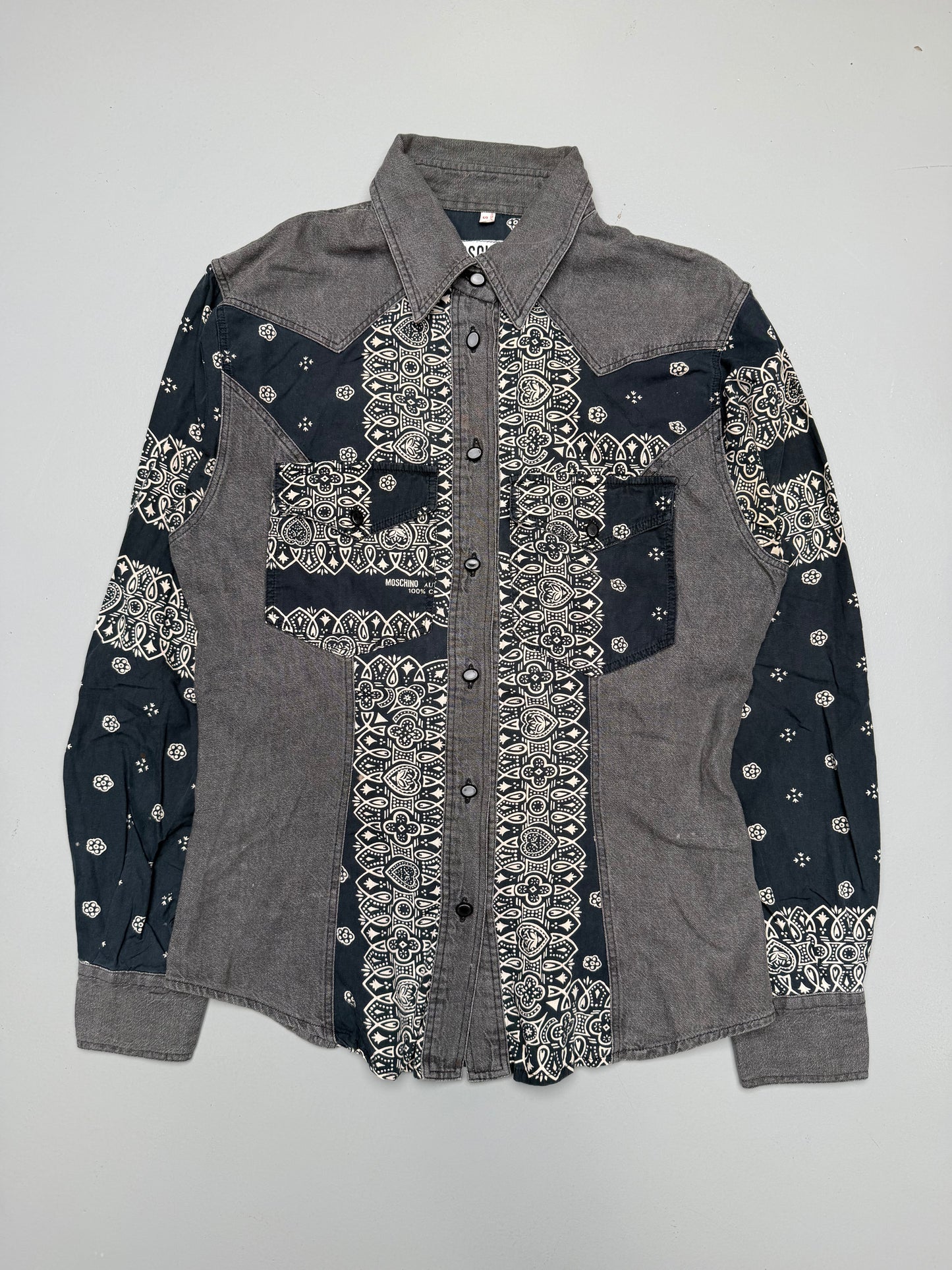 Moschino Jeans A/W 1987 paisley shirt - women's size S