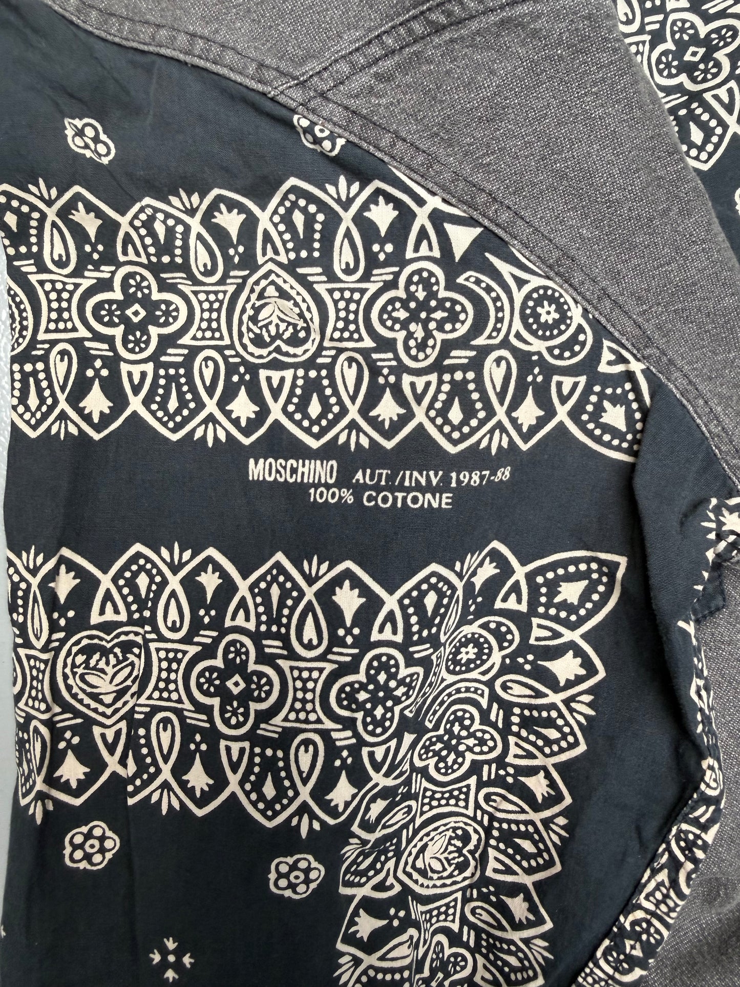 Moschino Jeans A/W 1987 paisley shirt - women's size S