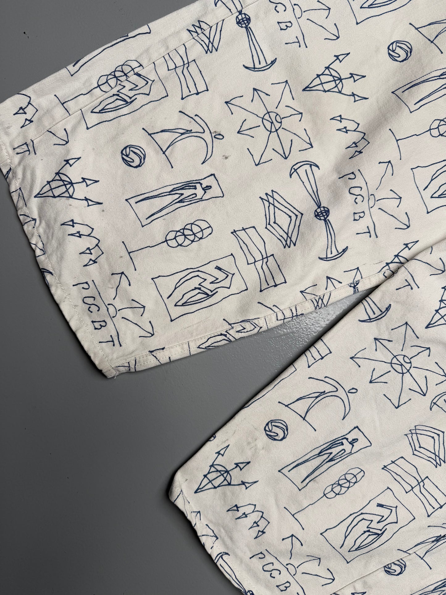 Gosha Rubchinskiy S/S 2014 scribble skater pants - size L