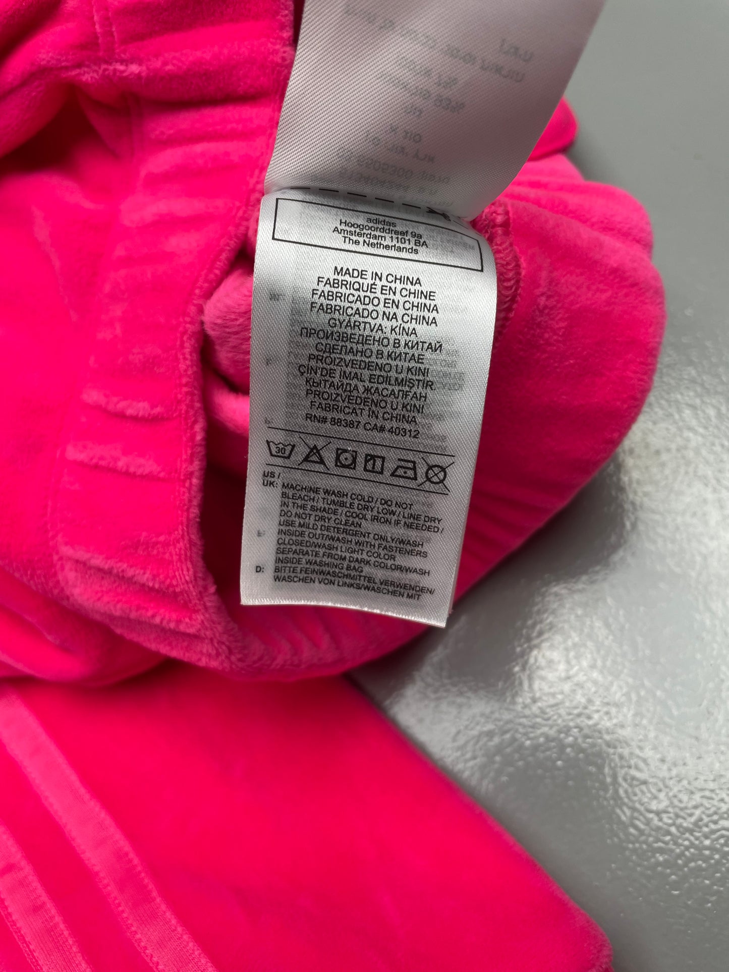 adidas Originals X Jeremy Scott 2021 JS Track Crop Top (pink) - size XS