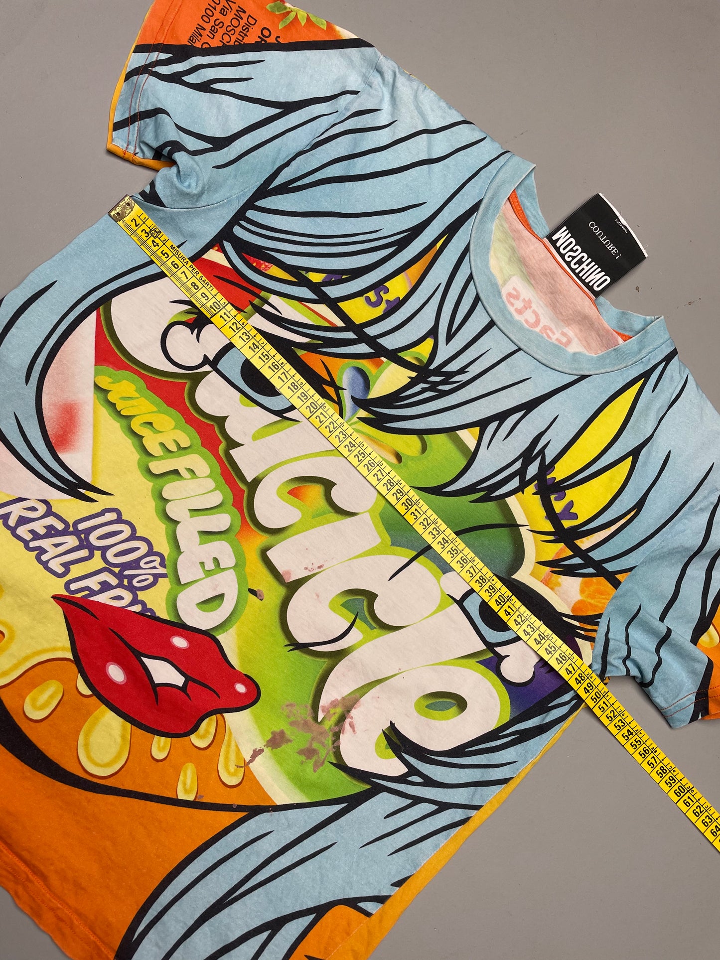 Moschino X Ben Frost A/W 2018 oversized graphic t-shirt - size XS