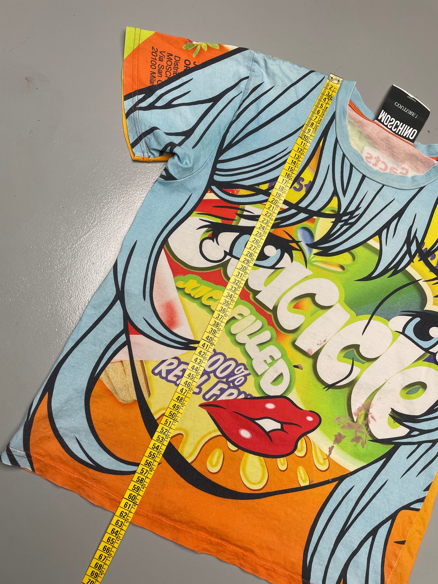 Moschino X Ben Frost A/W 2018 oversized graphic t-shirt - size XS