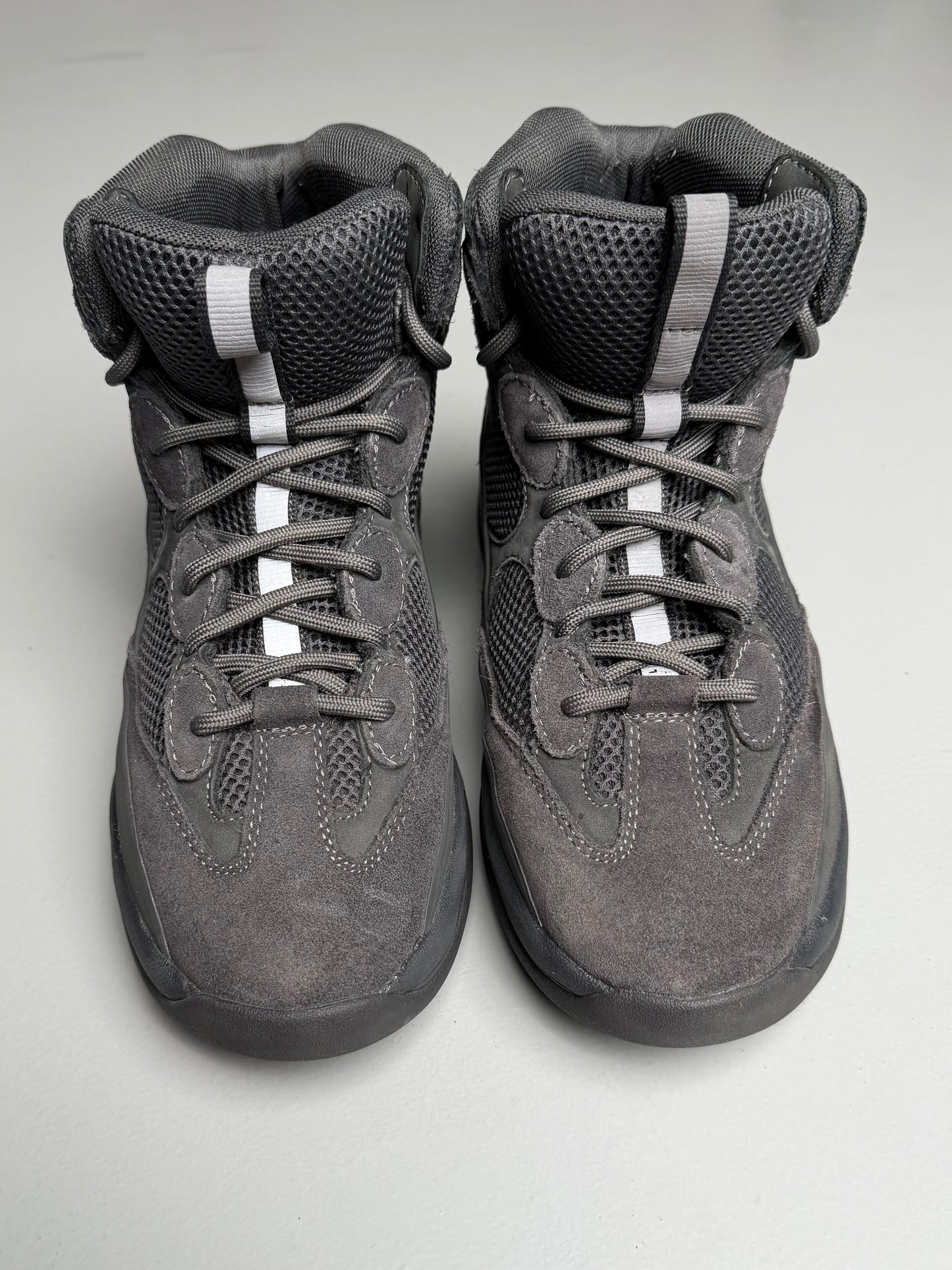YEEZY Season 6 Graphite Thick Suede, Mesh and Nubuck Desert Boots - size 41