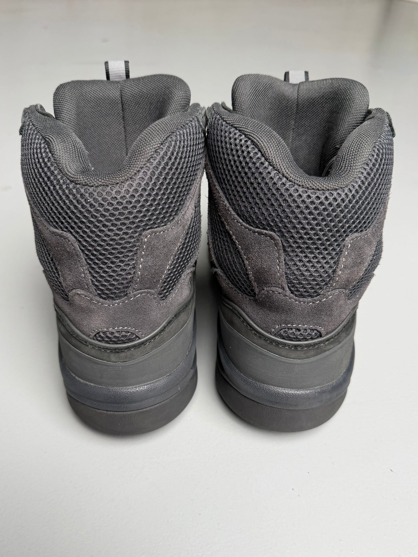 YEEZY Season 6 Graphite Thick Suede, Mesh and Nubuck Desert Boots - size 41