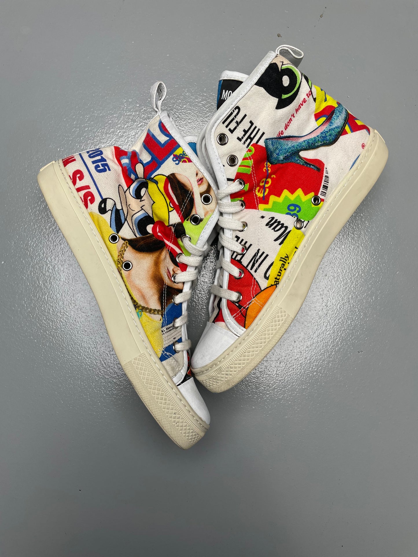 Moschino by Jeremy Scott X The Powerpuff Girls S/S 2016 high top sneaker - size 39