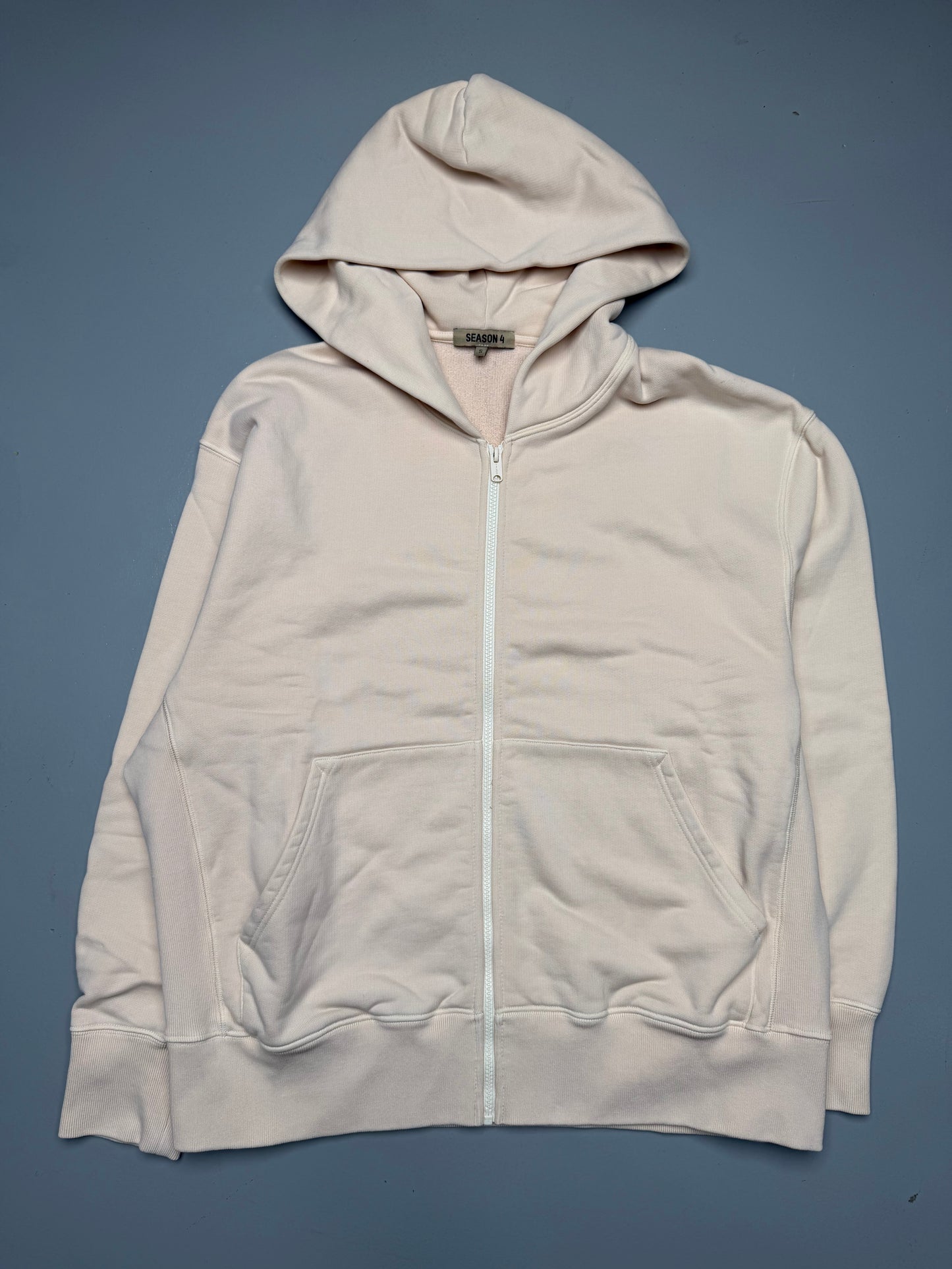 YEEZY Season 4 Light Sand oversized zip hoodie - size S