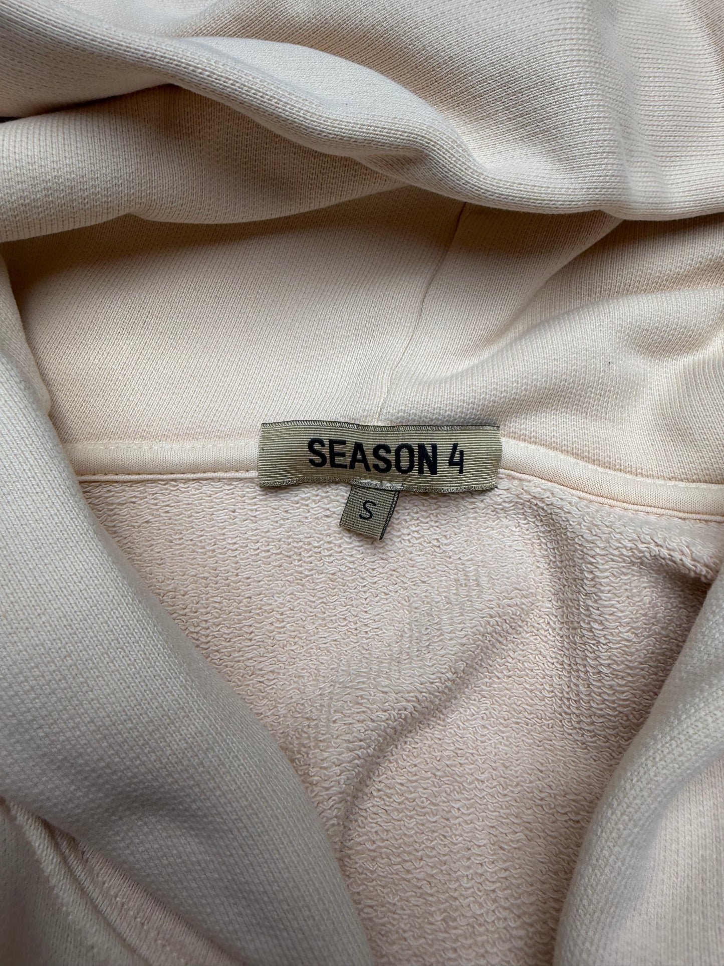 YEEZY Season 4 Light Sand oversized zip hoodie - size S