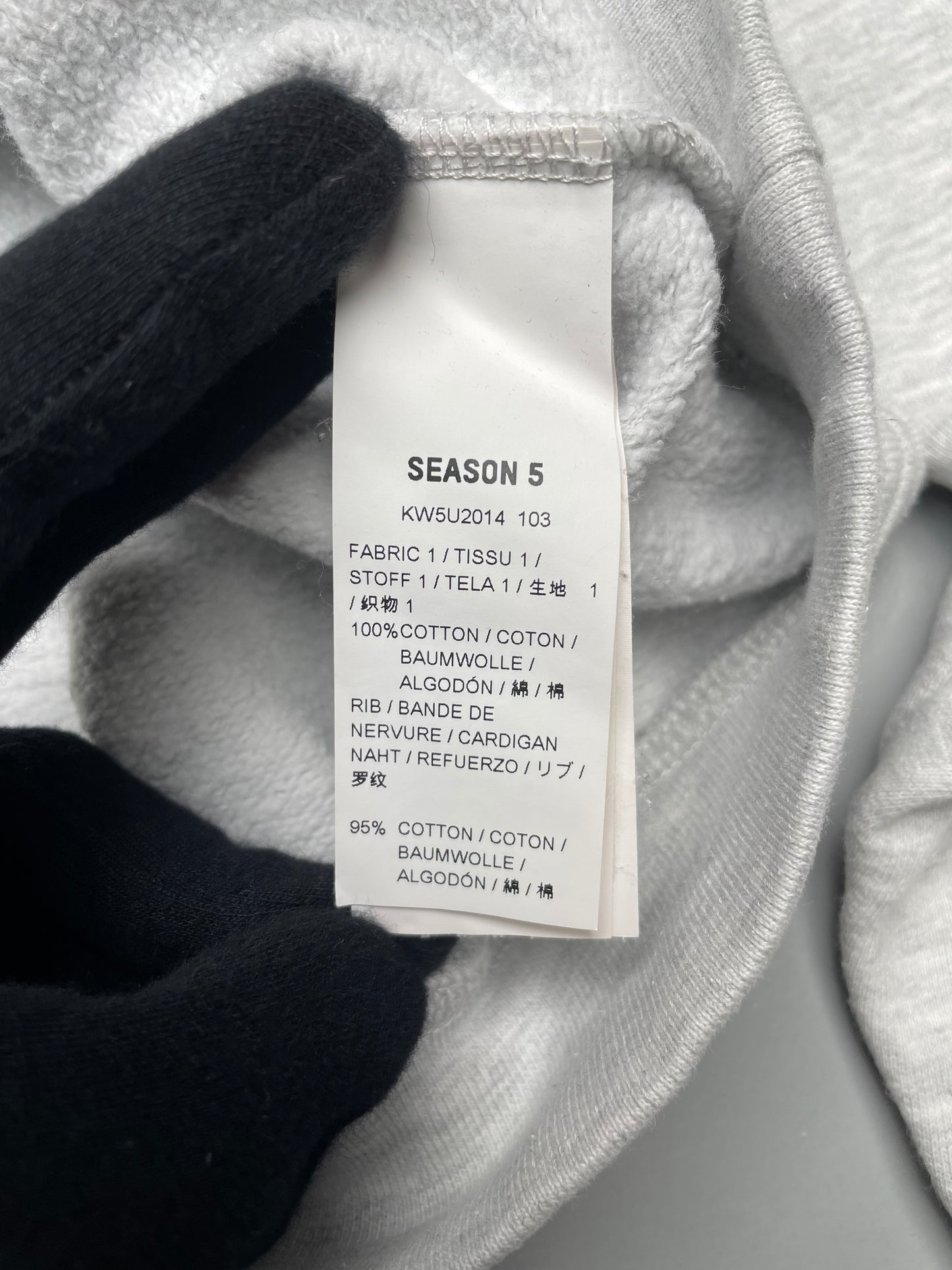 YEEZY Season 4 Calabasas crest logo crewneck (grey) - size XS