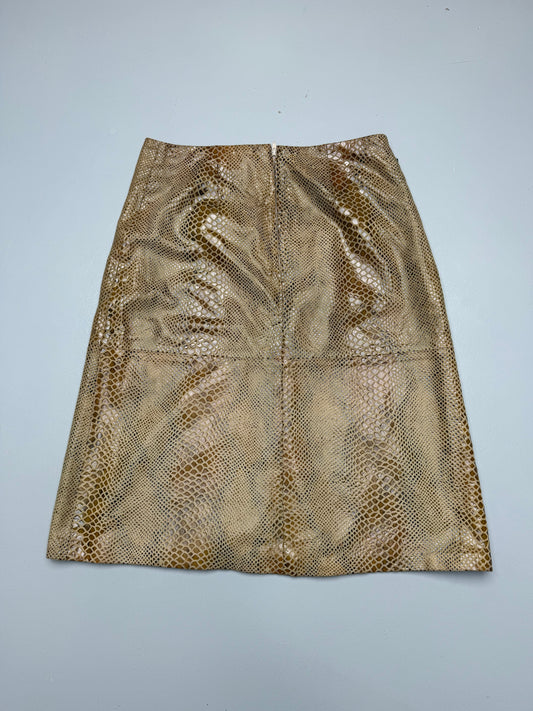 vintage Katharine Hamnett London Jeans leather skirt