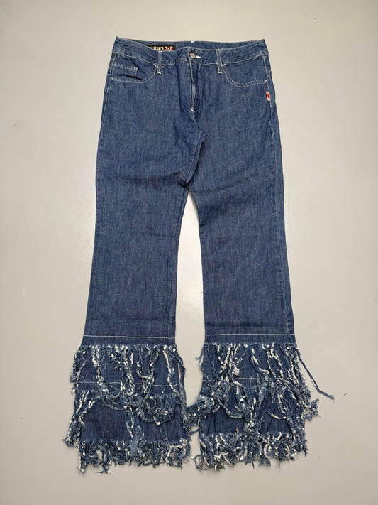2000's JPG.Jean's fringed jeans - women's size 30