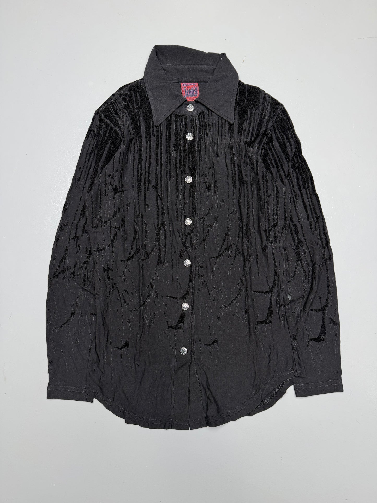 1990's Gaultier Jean's velvet print drip shirt