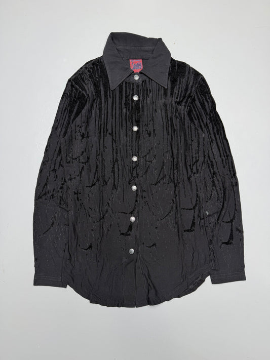 1990's Gaultier Jean's velvet print drip shirt