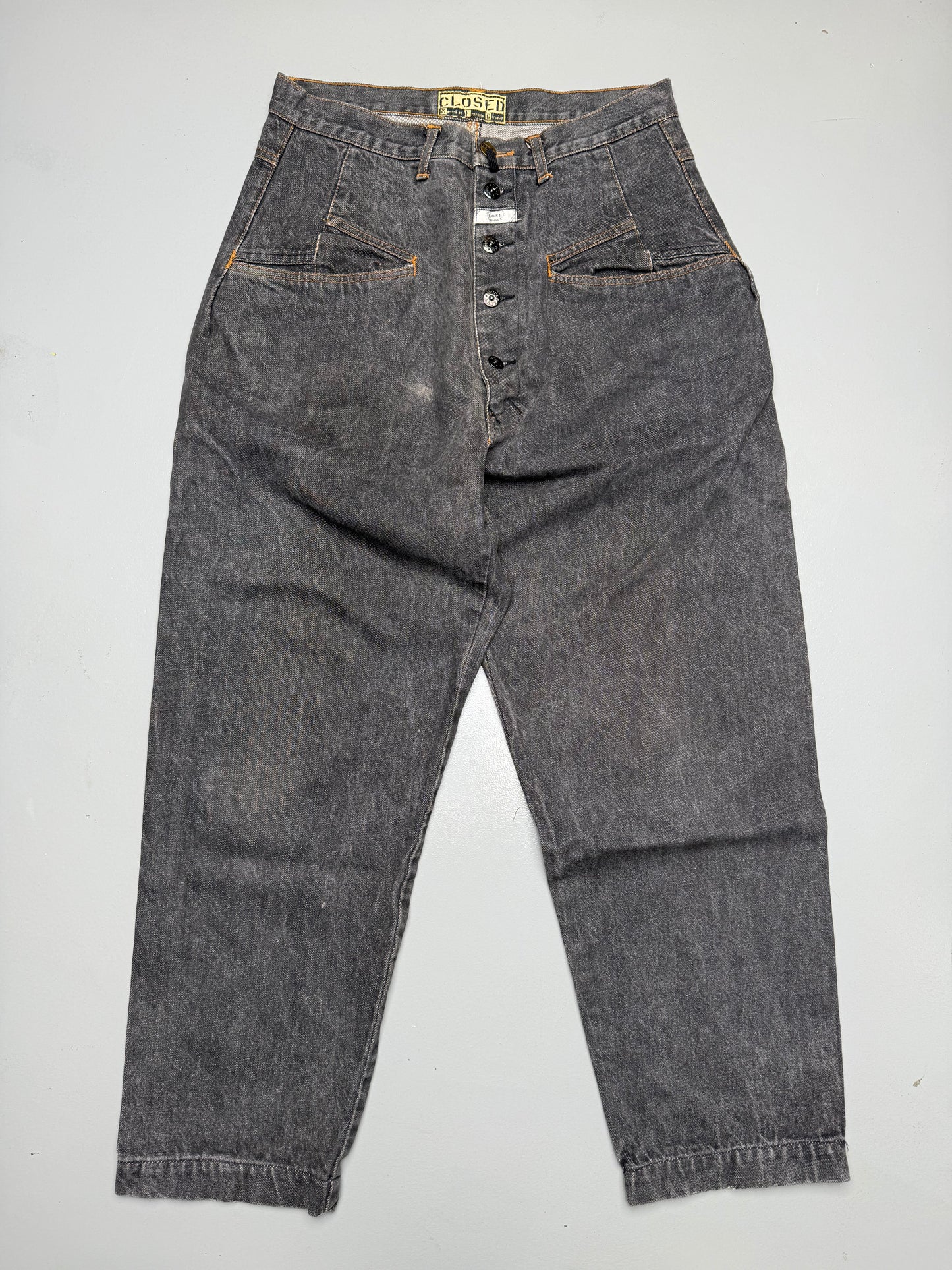 1980's Marithé & François Girbaud "CLOSED" tapered jeans - men's size 48