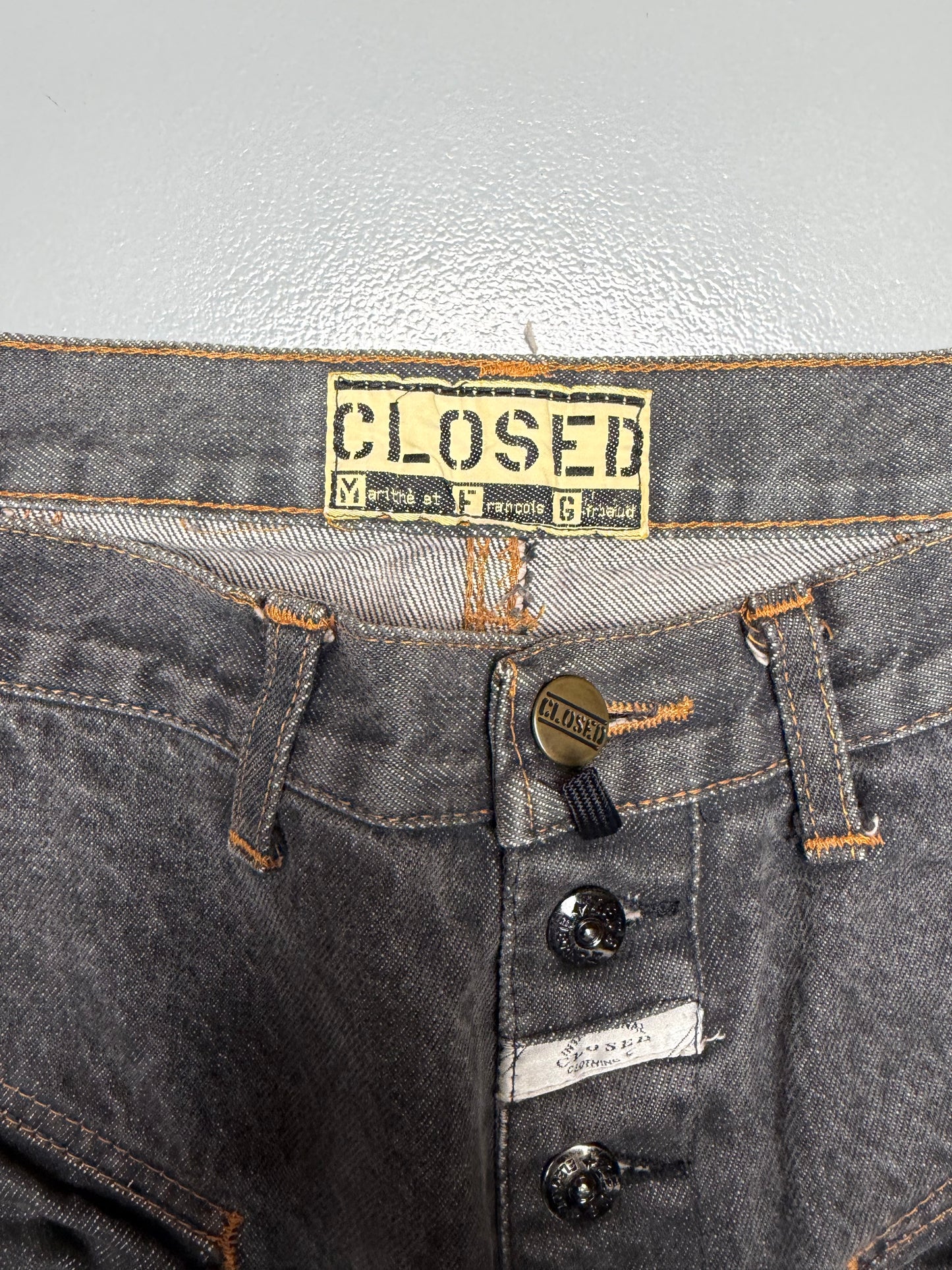 1980's Marithé & François Girbaud "CLOSED" tapered jeans - men's size 48
