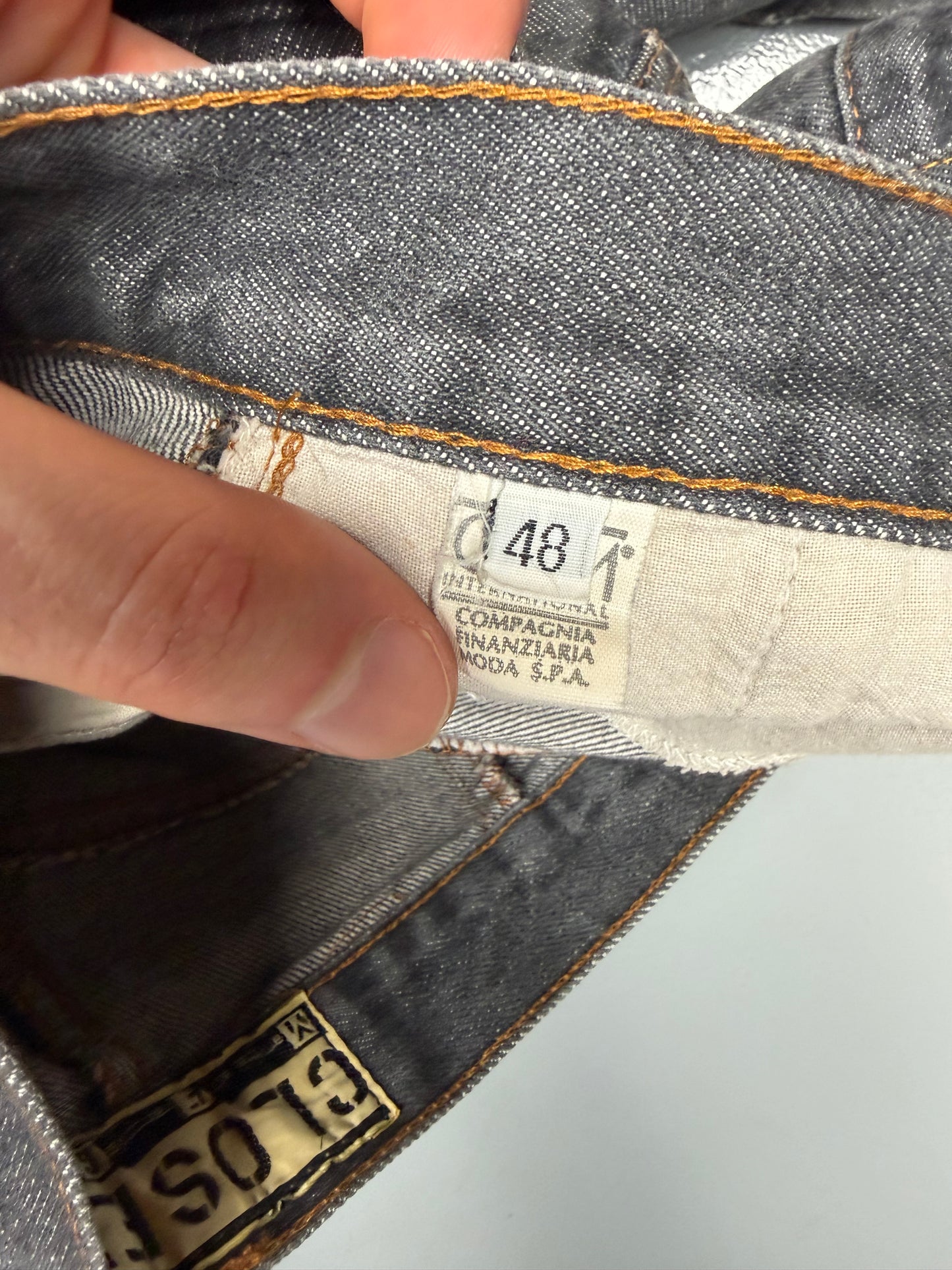 1980's Marithé & François Girbaud "CLOSED" tapered jeans - men's size 48